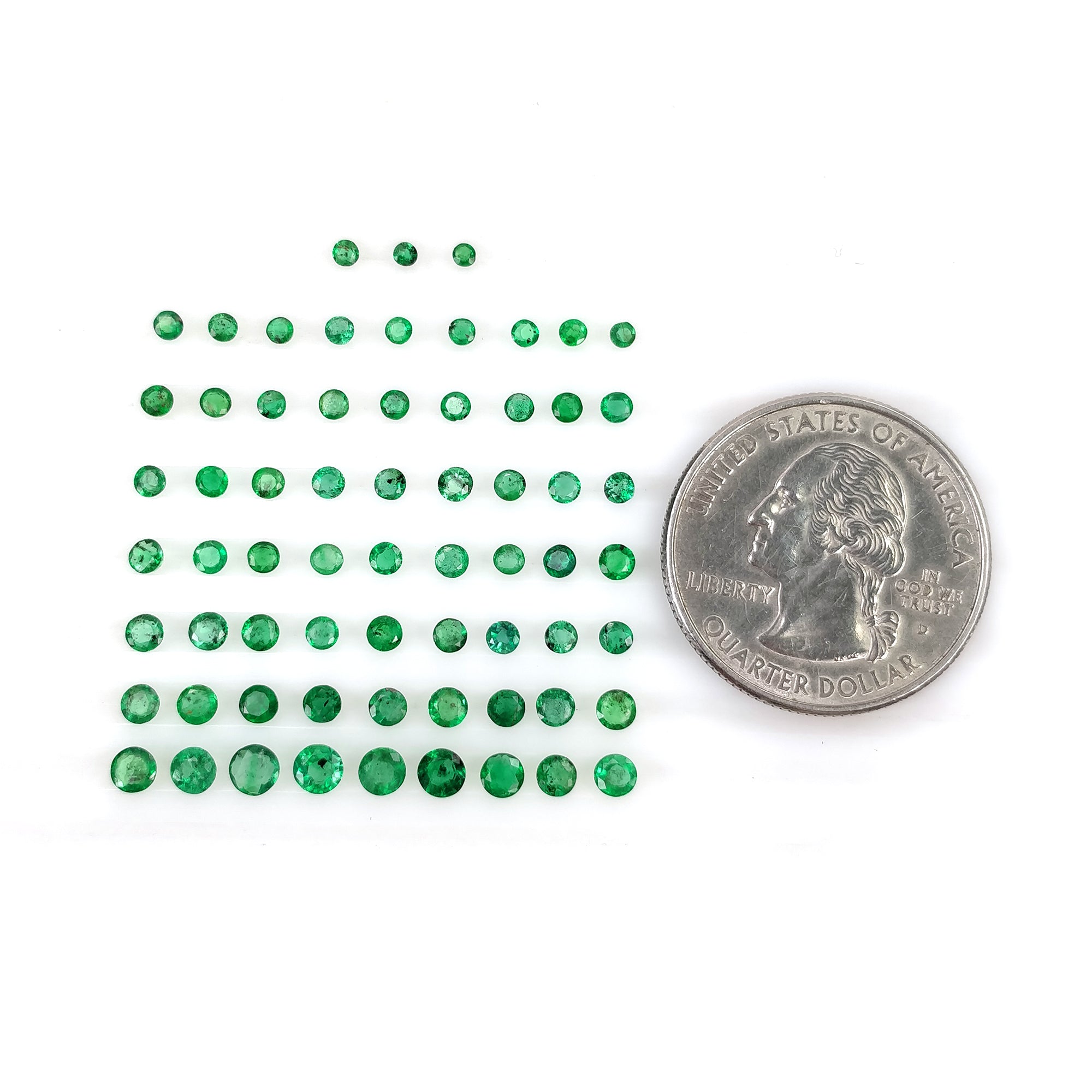 5.00ct Natural Untreated Green Emerald Gemstone - Round Cut 2mm-4mm for Jewelry Making, Engagement Rings & Fine Collections