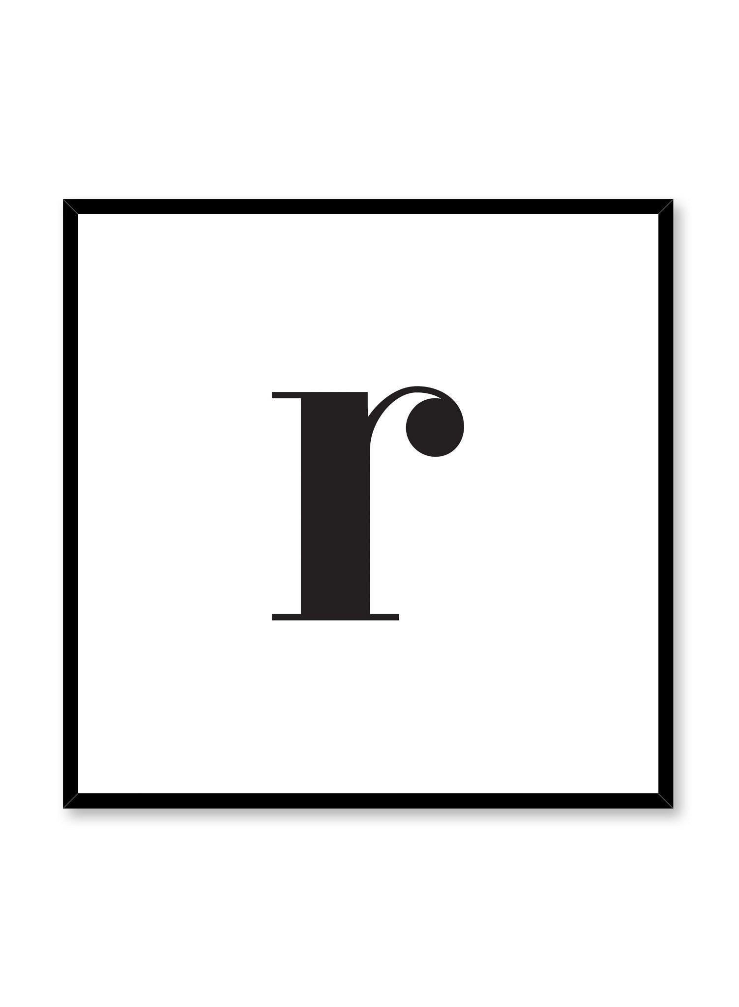 Lowercase Letter R Poster - Educational Alphabet Wall Art for Kids' Room, Classroom & Nursery Decor