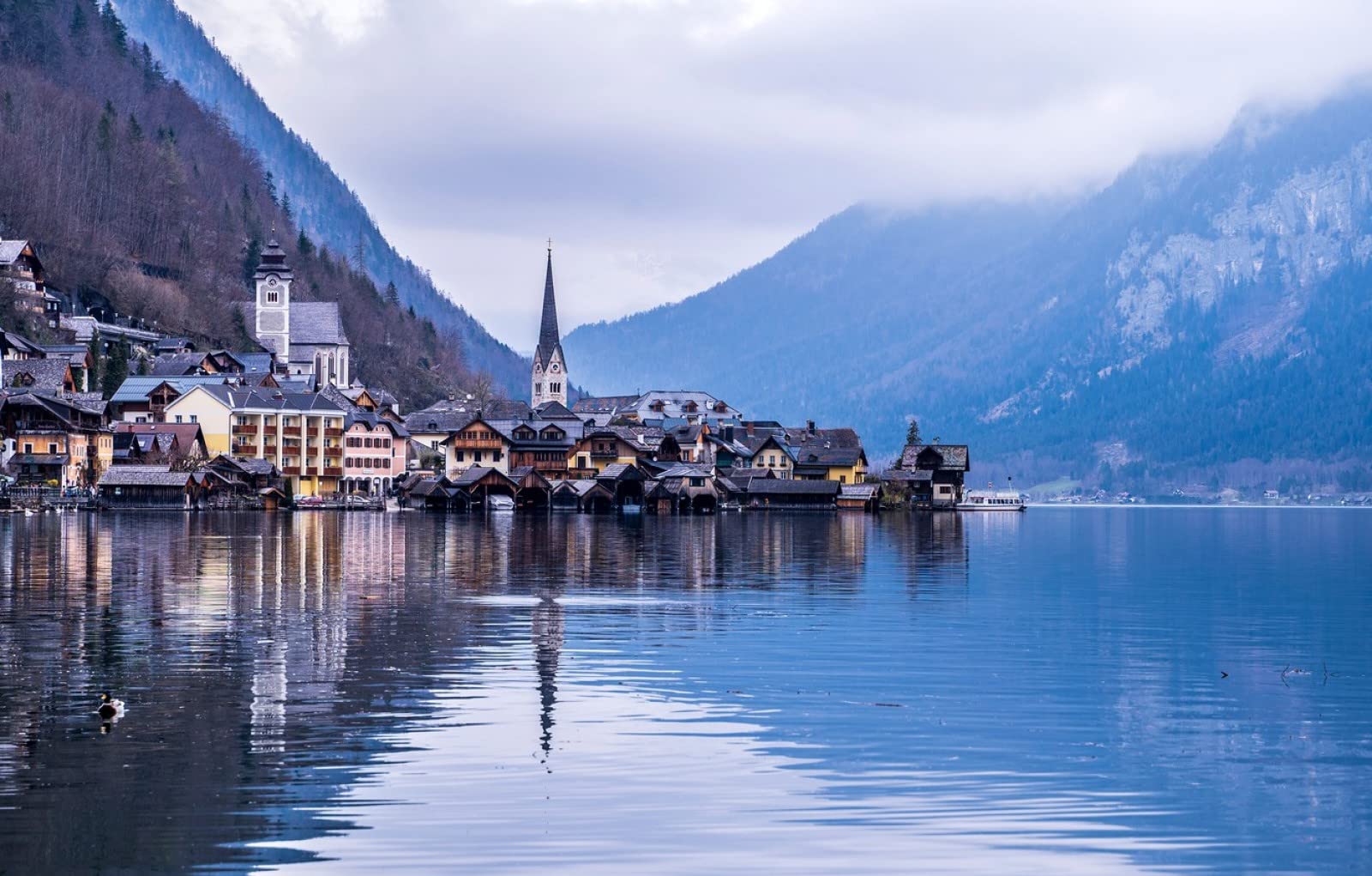 1000 Piece Jigsaw Puzzle - Natural Beauty of Hallstatt, Austria with Forest, Fog & Lake Scenery (38x26cm) - Perfect for Relaxation, Family Bonding & Home Decor