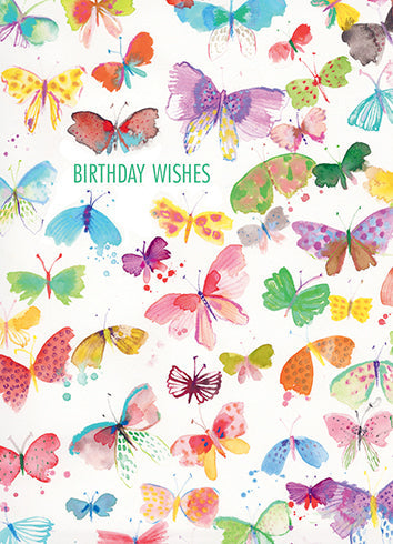 Butterfly Garden Birthday Card - Handmade Floral Greeting Card for Women, Girls - Perfect for Birthday Wishes, Anniversaries & Special Occasions