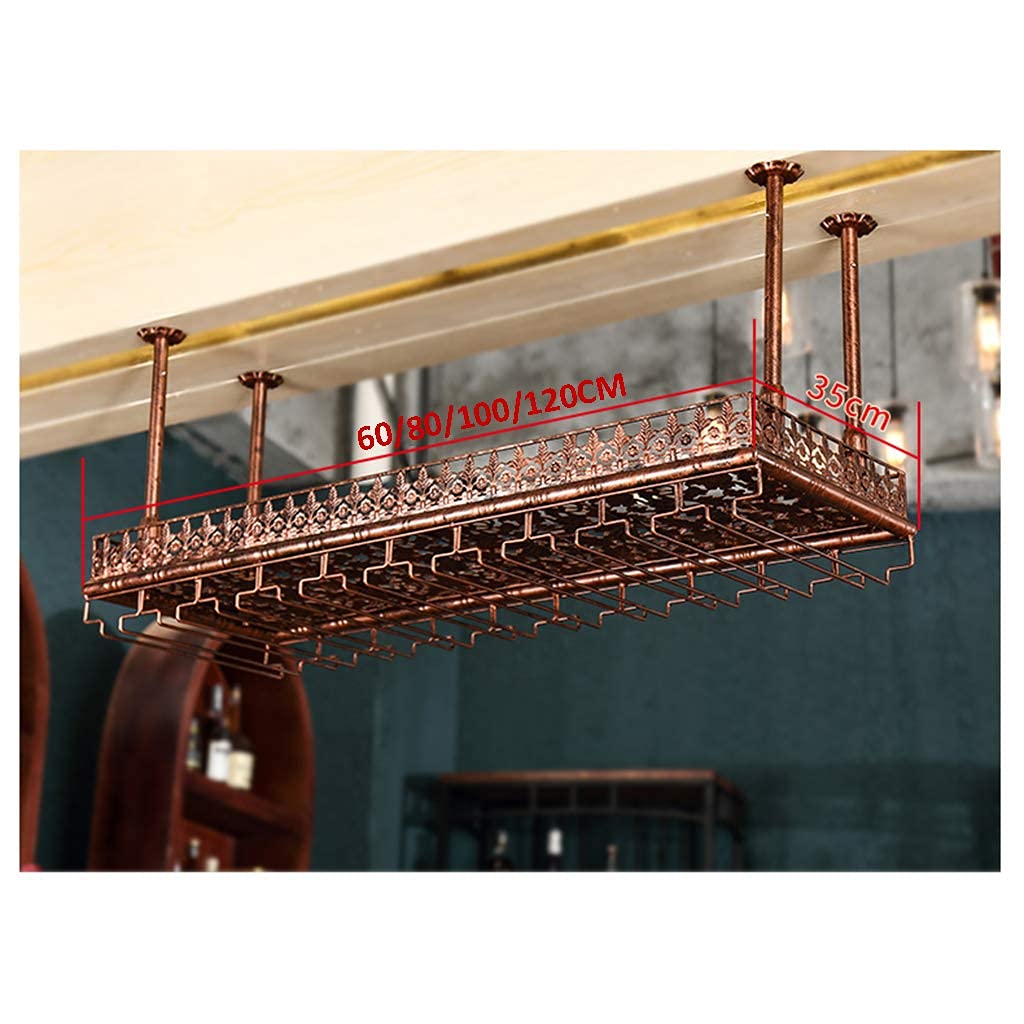 Industrial Metal Wall Mounted Wine Rack - 60Cm Retro Bar Decor for Champagne Glasses & Bottles Storage | Perfect for Home, Kitchen, Restaurant & Wine Cellar Organization