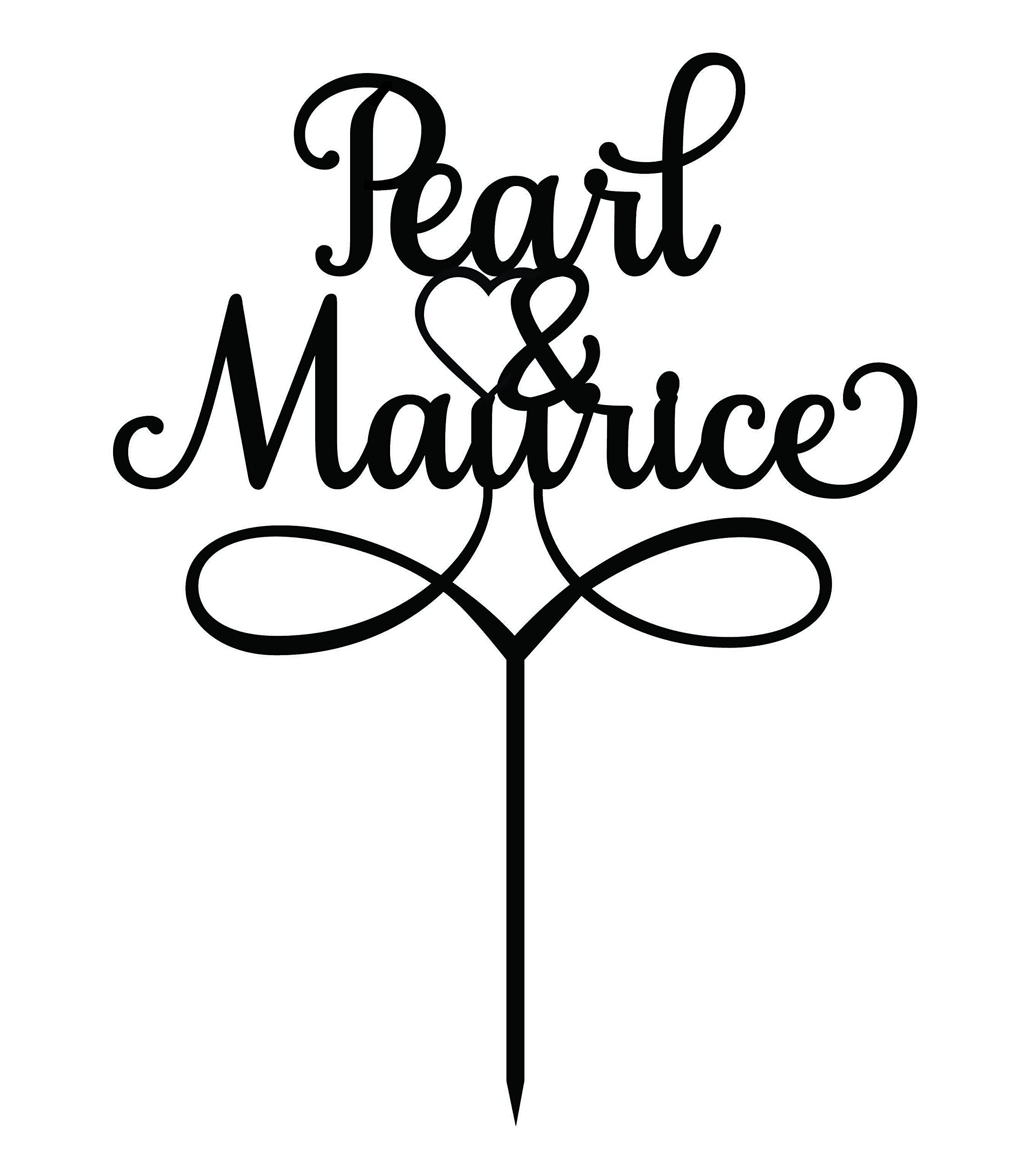 Elegant Custom Mr and Mrs Cake Topper - Personalized Wedding Cake Decoration (6-7 Inches Wide) | Perfect for Anniversary, Bridal Shower & Wedding Cakes