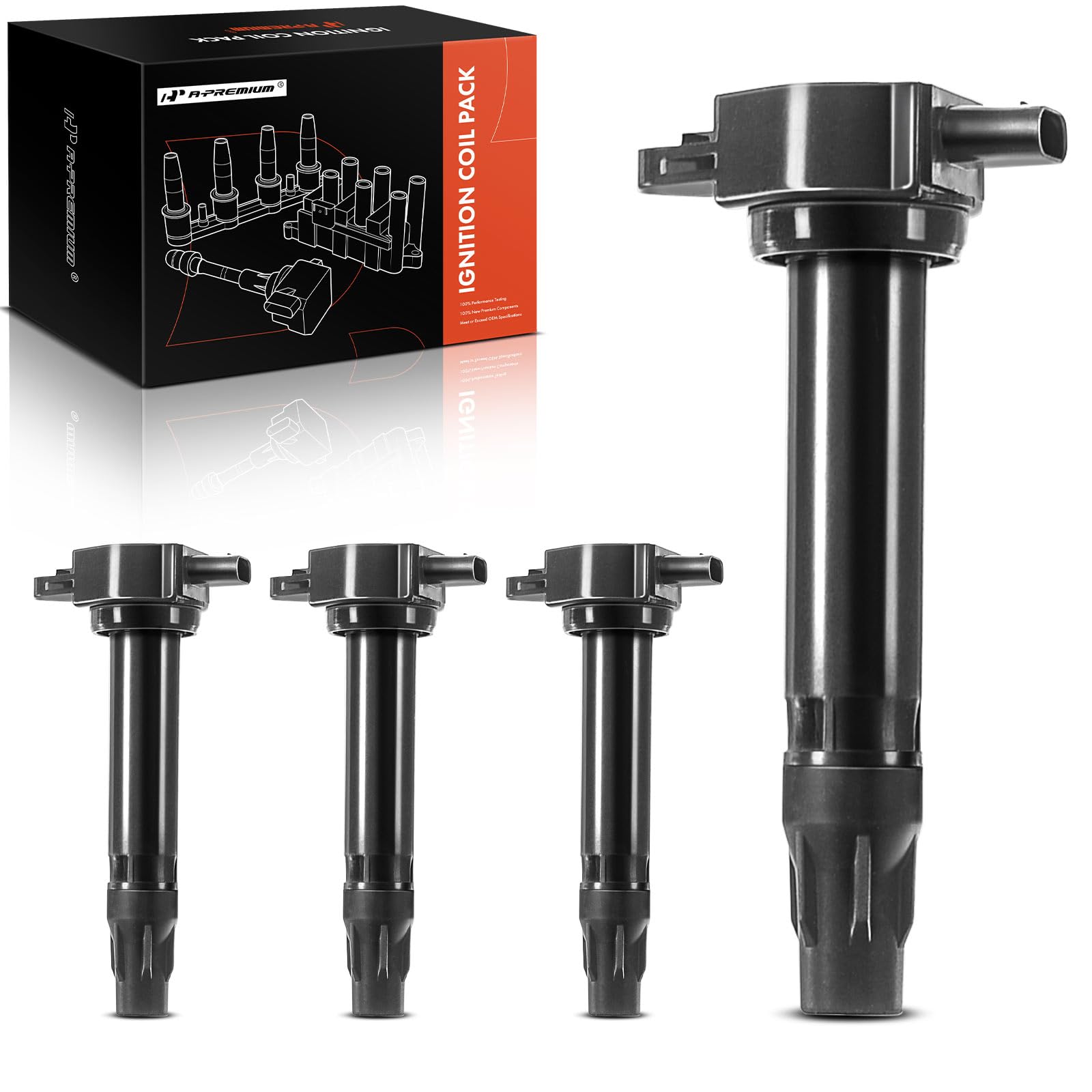 Premium 4-Piece Ignition Coil Pack Set Compatible with Dodge Jeep Chrysler 1.8L 2.0L 2.4L - Fits Journey Avenger Caliber Patriot Compass 200 Sebring (2007-2020 Models) - Reliable Engine Performance for Smooth Driving & Daily Commutes