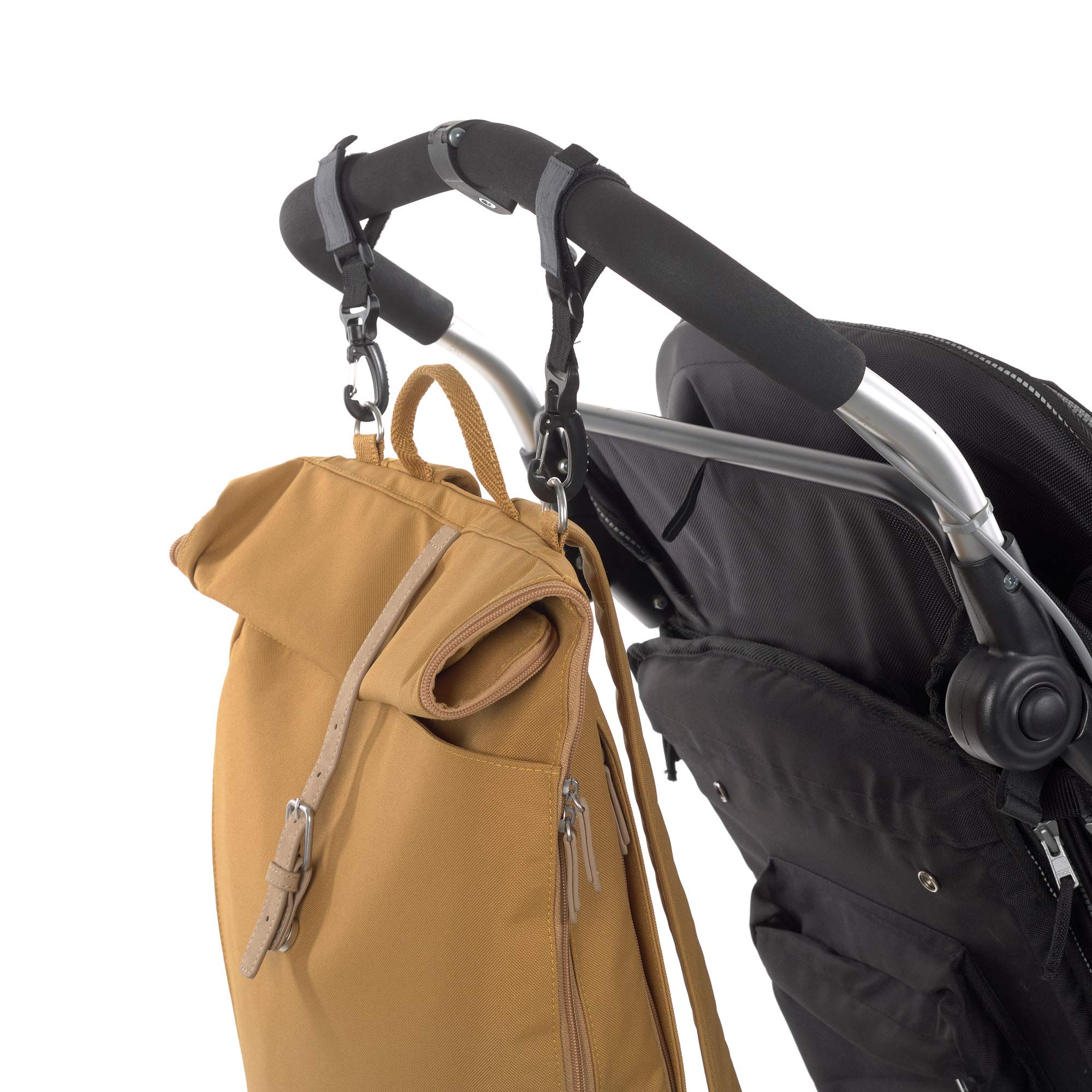 LÄSSIG Waterproof Baby Changing Backpack with Changing Mat, Pram Attachment & Bottle Warmer - Sustainable Rolltop Diaper Bag for Parents on the Go - Perfect for Travel, Daycare & Outdoor Adventures