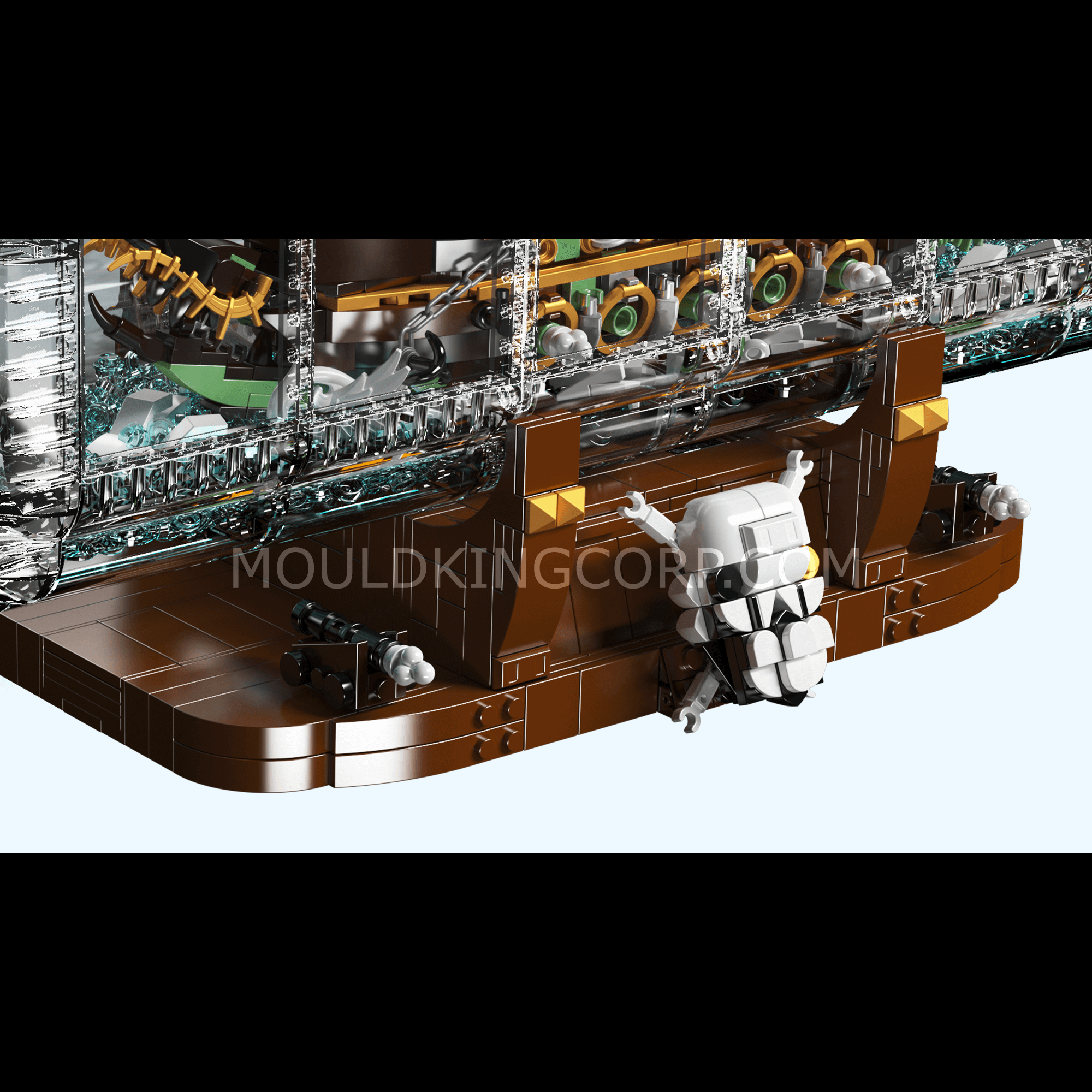 Mould King 10067 Flying Dutchman Ship in a Bottle Building Kit - 2,499 Piece Model Ship Set for Adults & Collectors | Perfect for Home Decor, Office Display & Nautical Gift Ideas