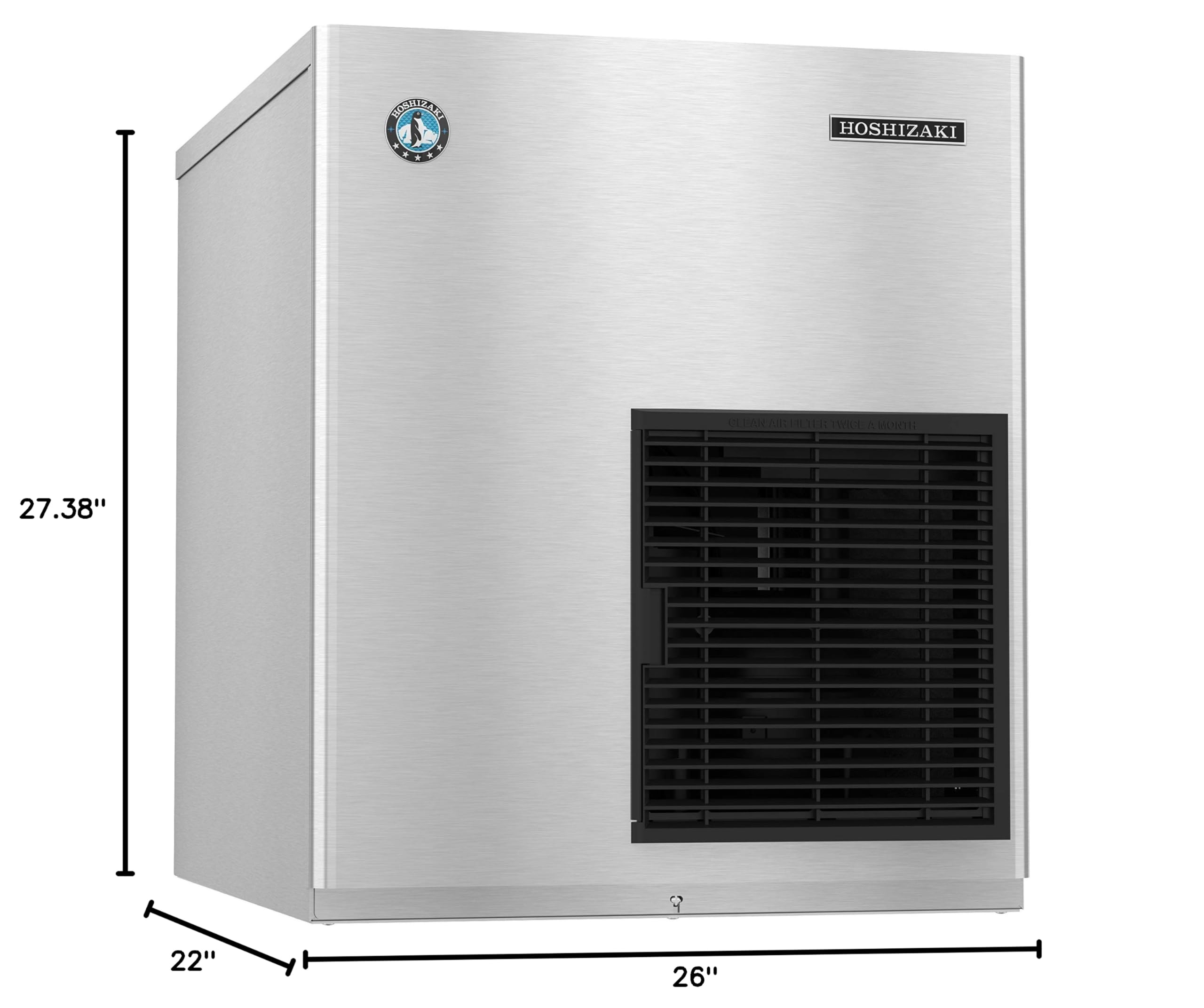 Hoshizaki F-801MWJ Commercial Ice Maker - Water-Cooled Slim Line Modular Ice Machine for Restaurants, Bars & Hotels