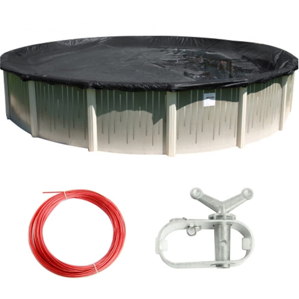 Buffalo Blizzard 18' x 40' Rectangular In-Ground Swimming Pool Winter Cover - Heavy Duty Protection for Snow & Ice - Perfect for Winterizing & Protecting Your Pool