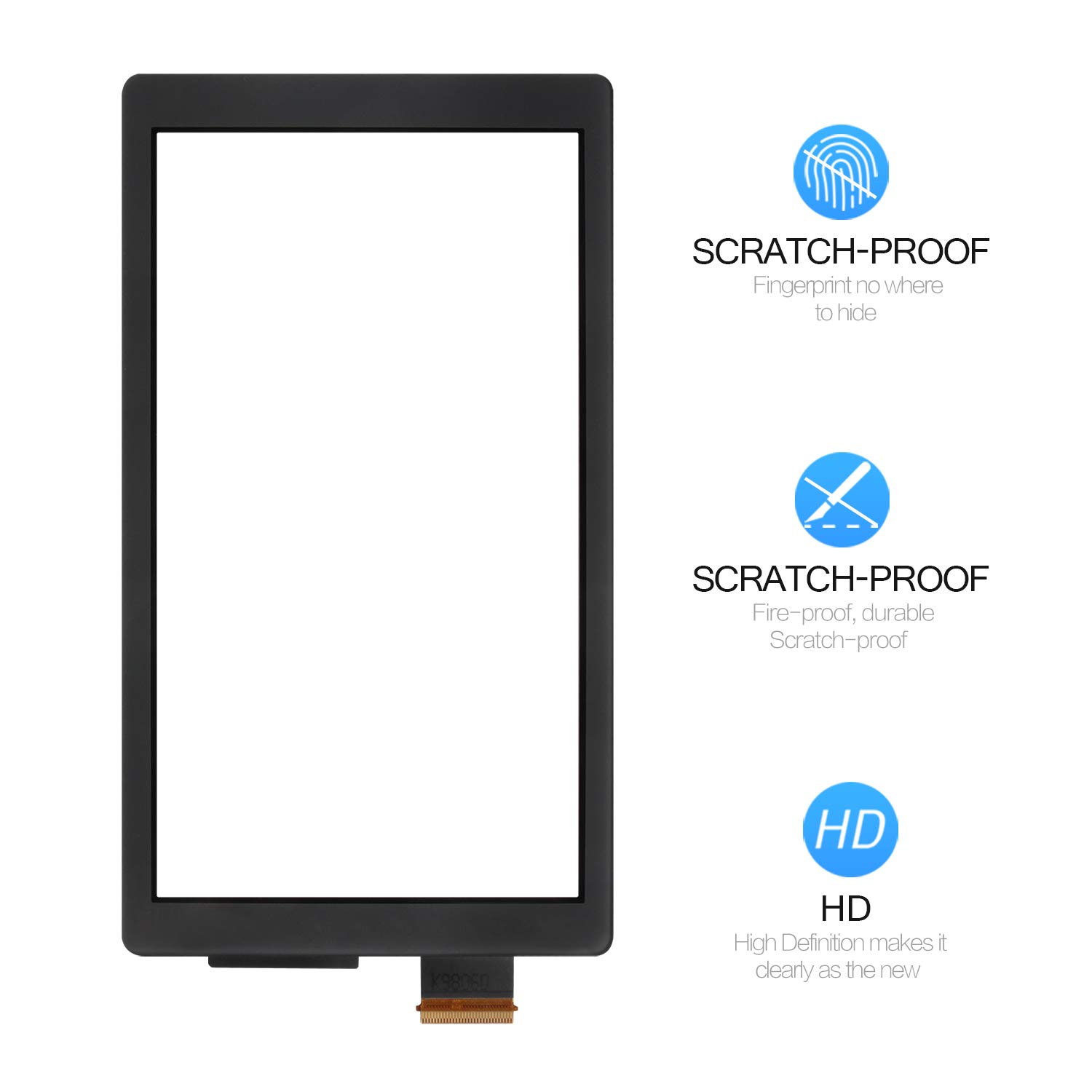 Nintendo Switch Lite Touch Screen Replacement - Front Panel Repair Kit with Tools & Screen Protector (Gray) | DIY Fix for Cracked/Damaged Display | Perfect for Gaming Enthusiasts & Home Repairs