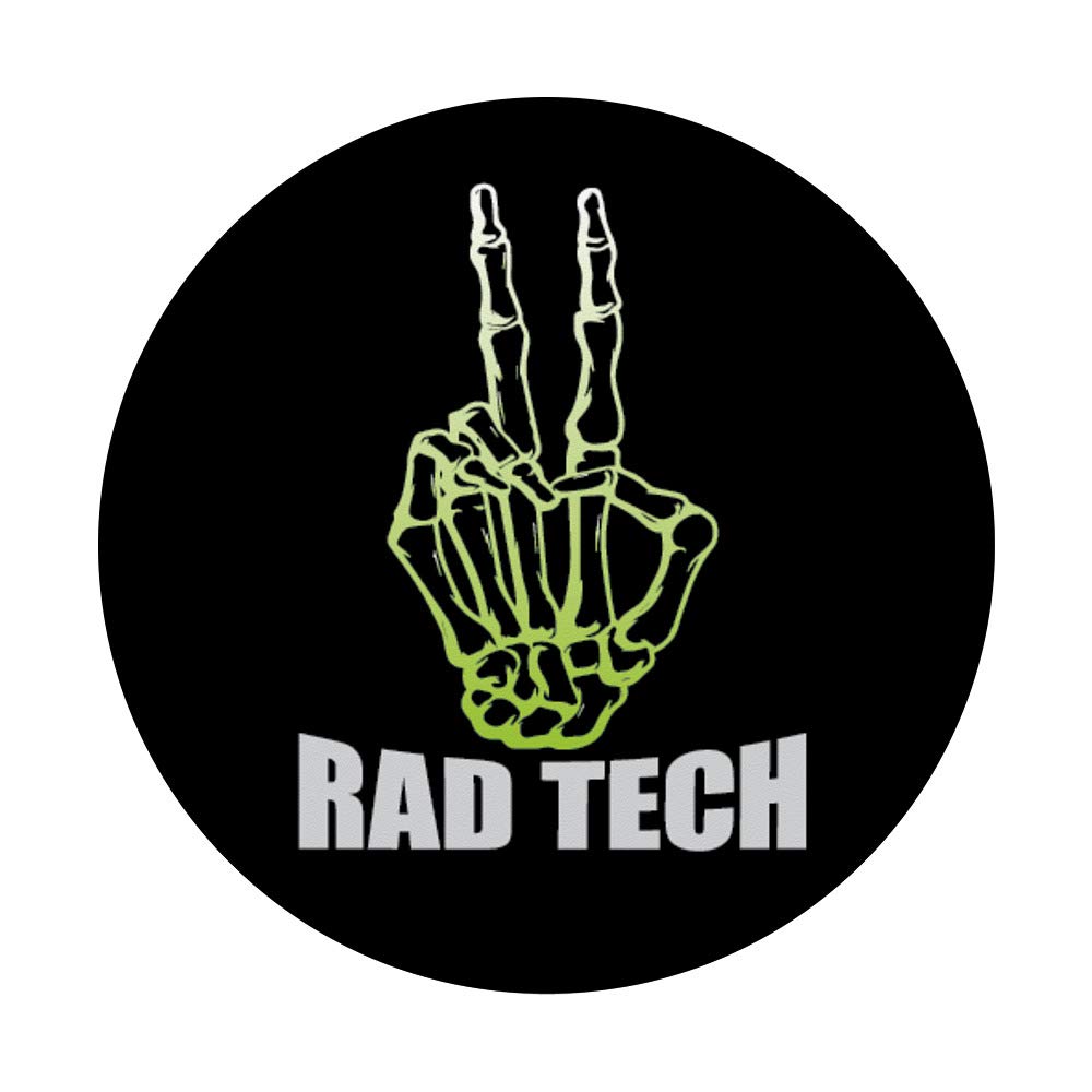 Rad Tech Skeleton Hand Peace Sign - Unique Radiology Gifts for Medical Professionals - Perfect for Office Decor, Halloween Decorations & Medical Student Graduation Gifts