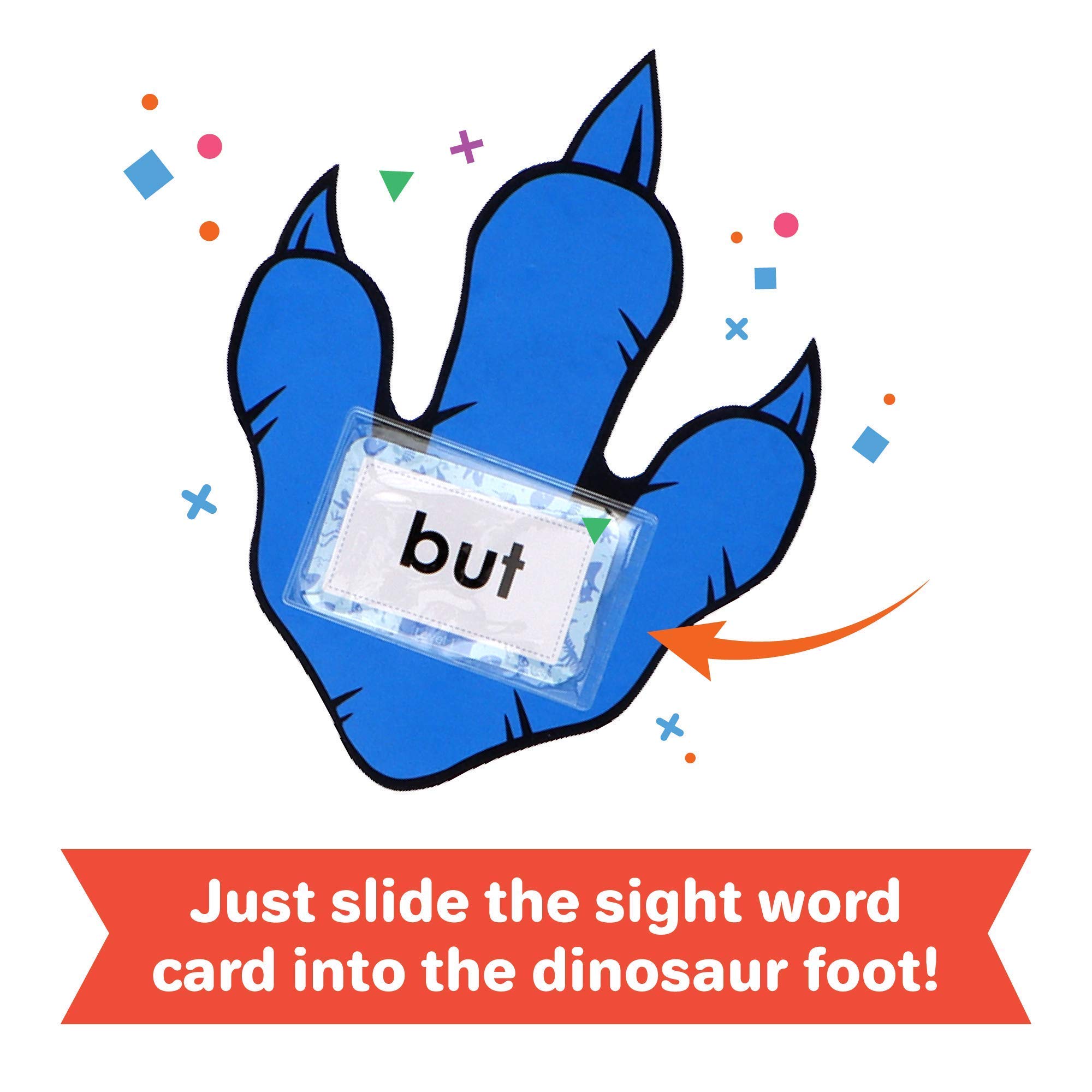 Dino Stomp Sight Words Flash Cards - Kindergarten Learning Games for Kids Ages 4-8 | Dolch Sight Words Reading Games | 1st Grade Learning Materials | Educational Toys for Classroom & Homeschool Reading Practice