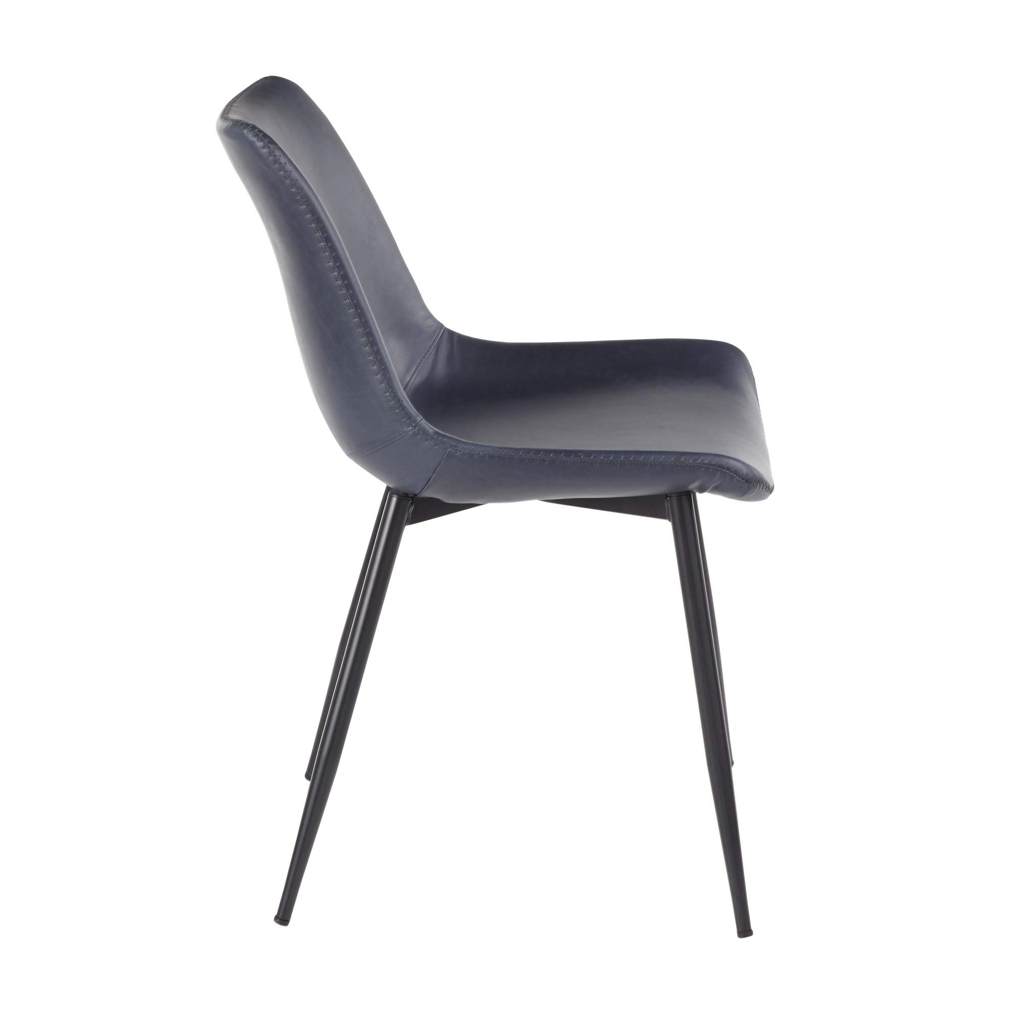 LumiSource Durango Upholstered Dining Chairs Set of 2 - Modern Kitchen & Dining Room Chairs with Padded Seat for Comfortable Meals, Entertaining & Family Gatherings