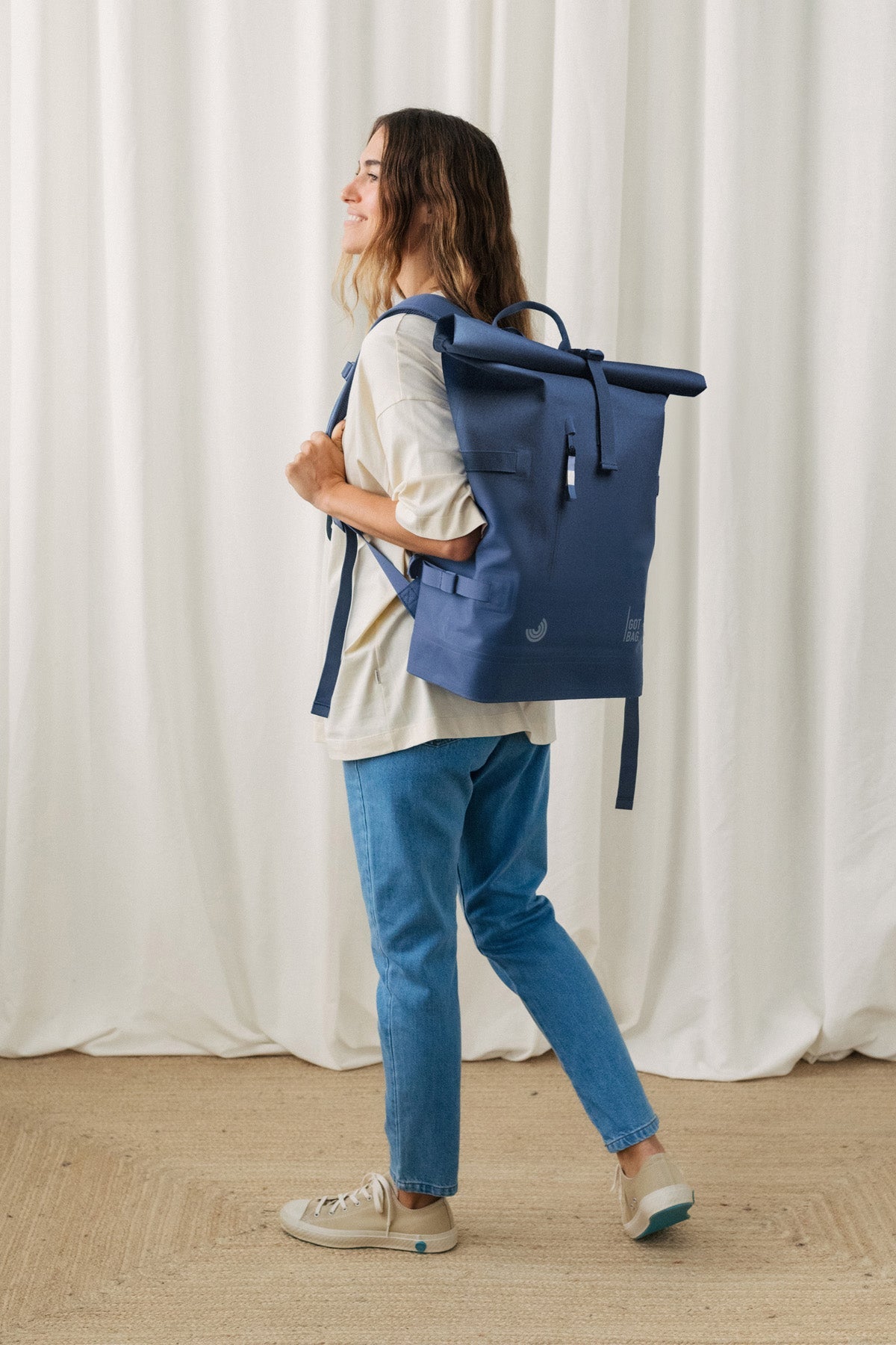 Rolltop Got Bag - Waterproof Backpack for Travel & Outdoor Activities | Ocean Blue | Perfect for Hiking, Commuting & Daily Use