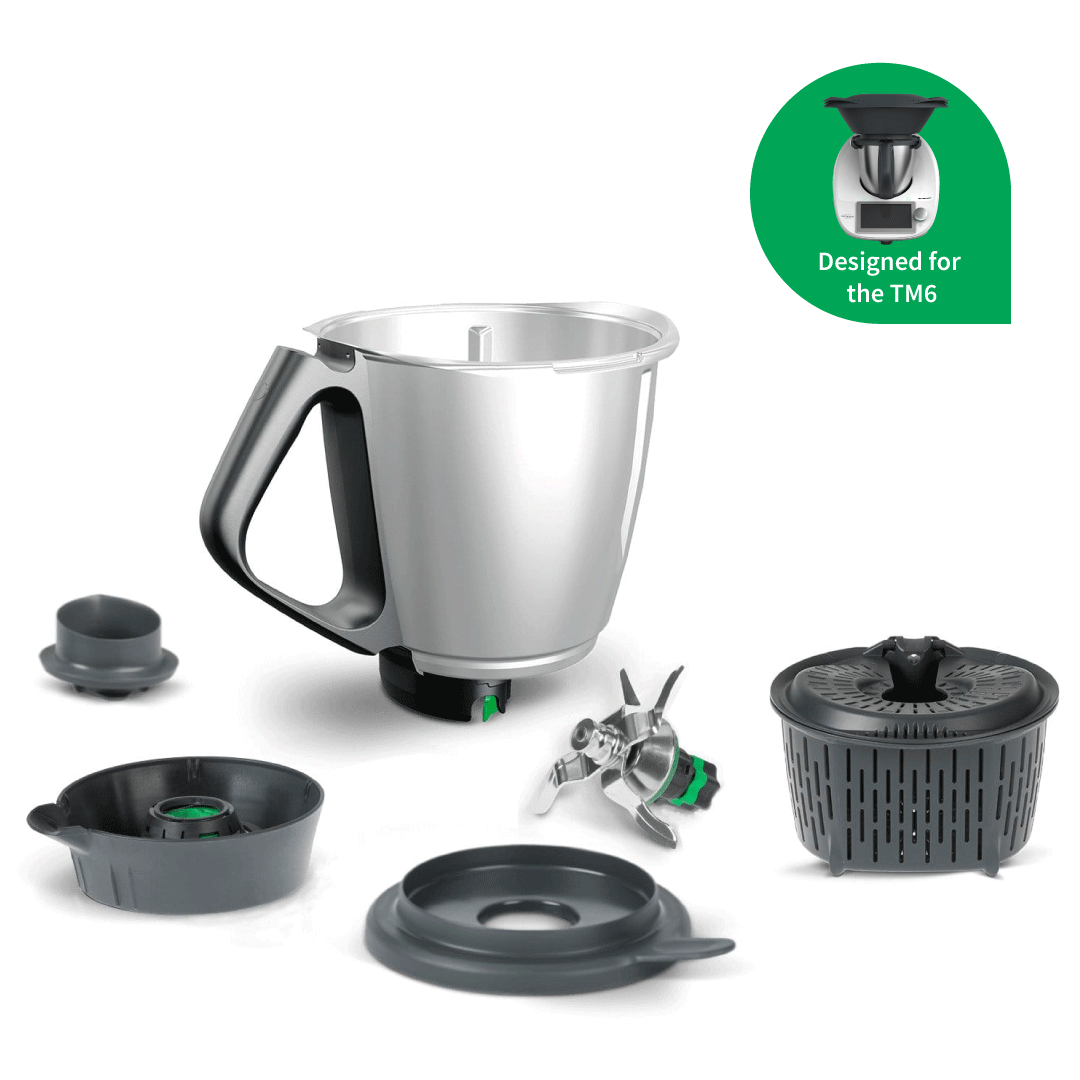 TM6 Bowl, Blade and Lid Set for Thermomix TM6 - Replacement Parts for Cooking, Blending & Mixing - Perfect for Home Chefs & Healthy Meal Prep
