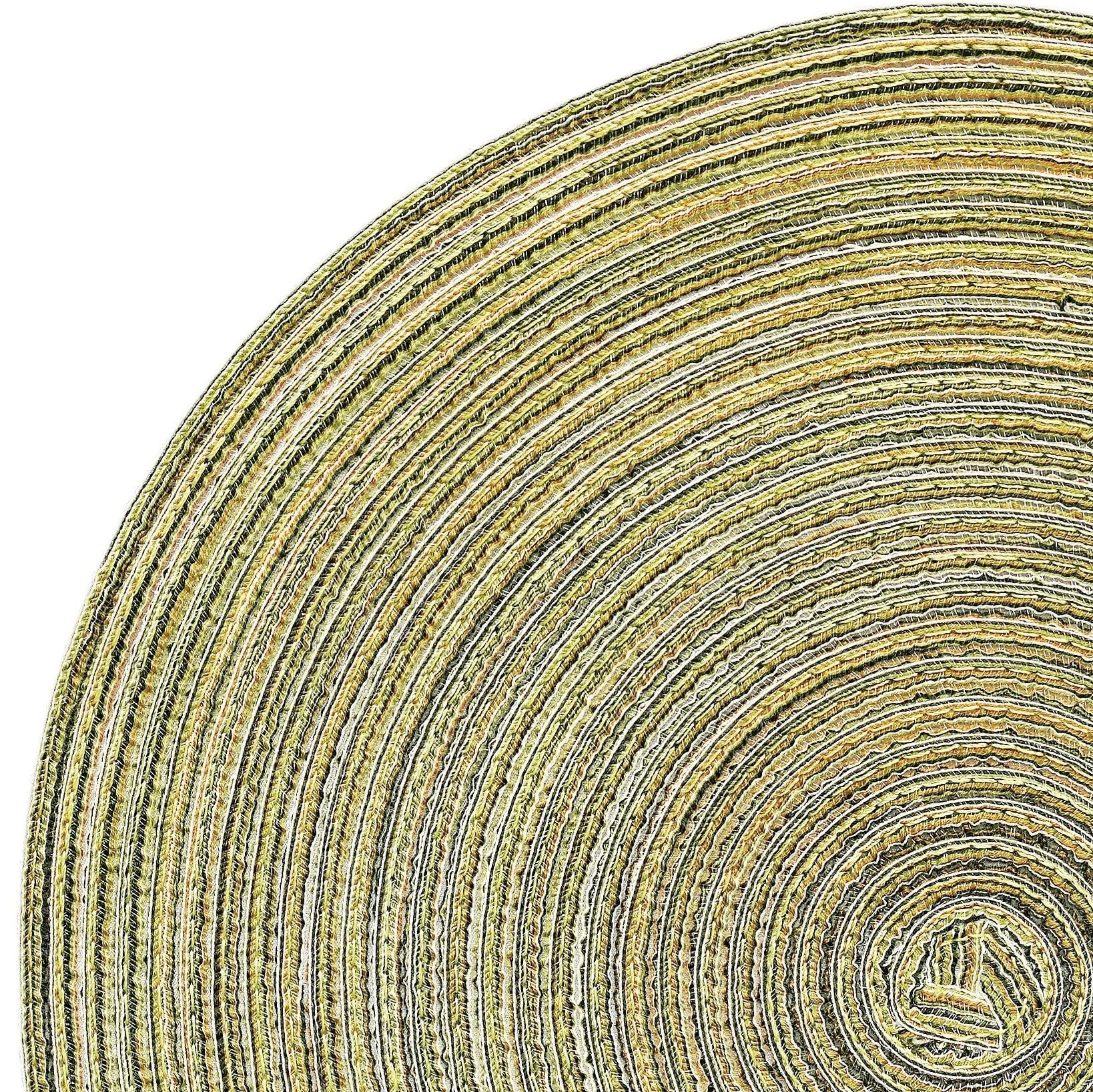 120-Piece Washable & Heat-Resistant Polyester Table Mats Set - Handcrafted Woven Placemats for Dining, Parties & Home Decor (Monaco Green) | Easy to Clean Centerpiece Mats for Thanksgiving, Christmas & Special Occasions