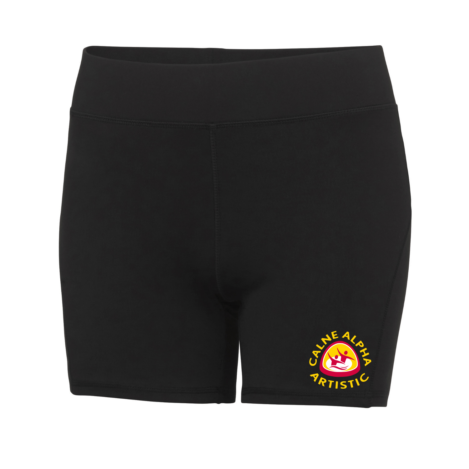Calne Alpha Artistic Team Girls Sports Shorts - Breathable High Waist Running Shorts for Women & Teens - Perfect for Gym, Yoga, and Outdoor Activities