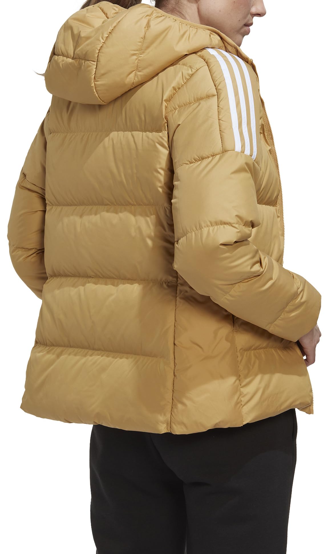 Adidas Women's Essentials Midweight Down Hooded Jacket - Warm Winter Coat for Outdoor Activities, Hiking & Casual Wear