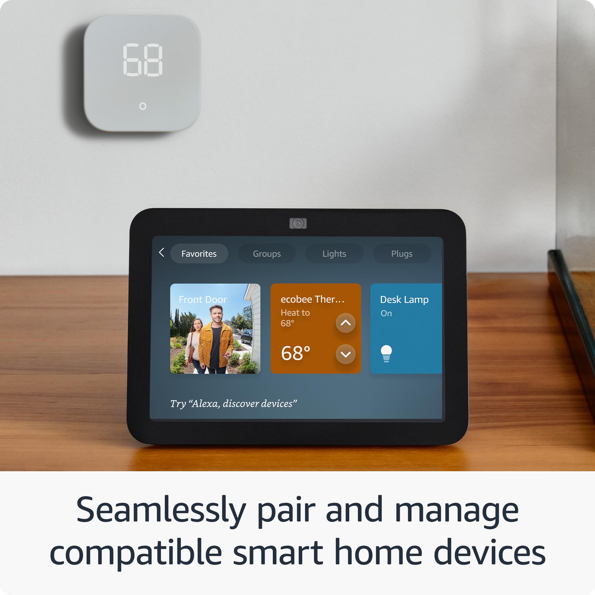 Amazon Echo Show 8 (2nd Gen, 2023) - Smart Display with Alexa, Spatial Audio & Smart Home Hub - Glacier White - Perfect for Kitchen, Living Room & Bedroom Smart Home Control