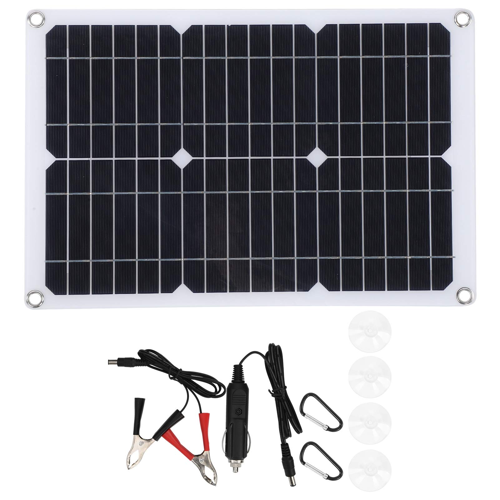 18V Portable Solar Panel Charger - Monocrystalline Solar Module with Dual USB Ports for Phone, Camera, Car & Boat - Perfect for Outdoor Adventures, Camping & Emergency Power Supply