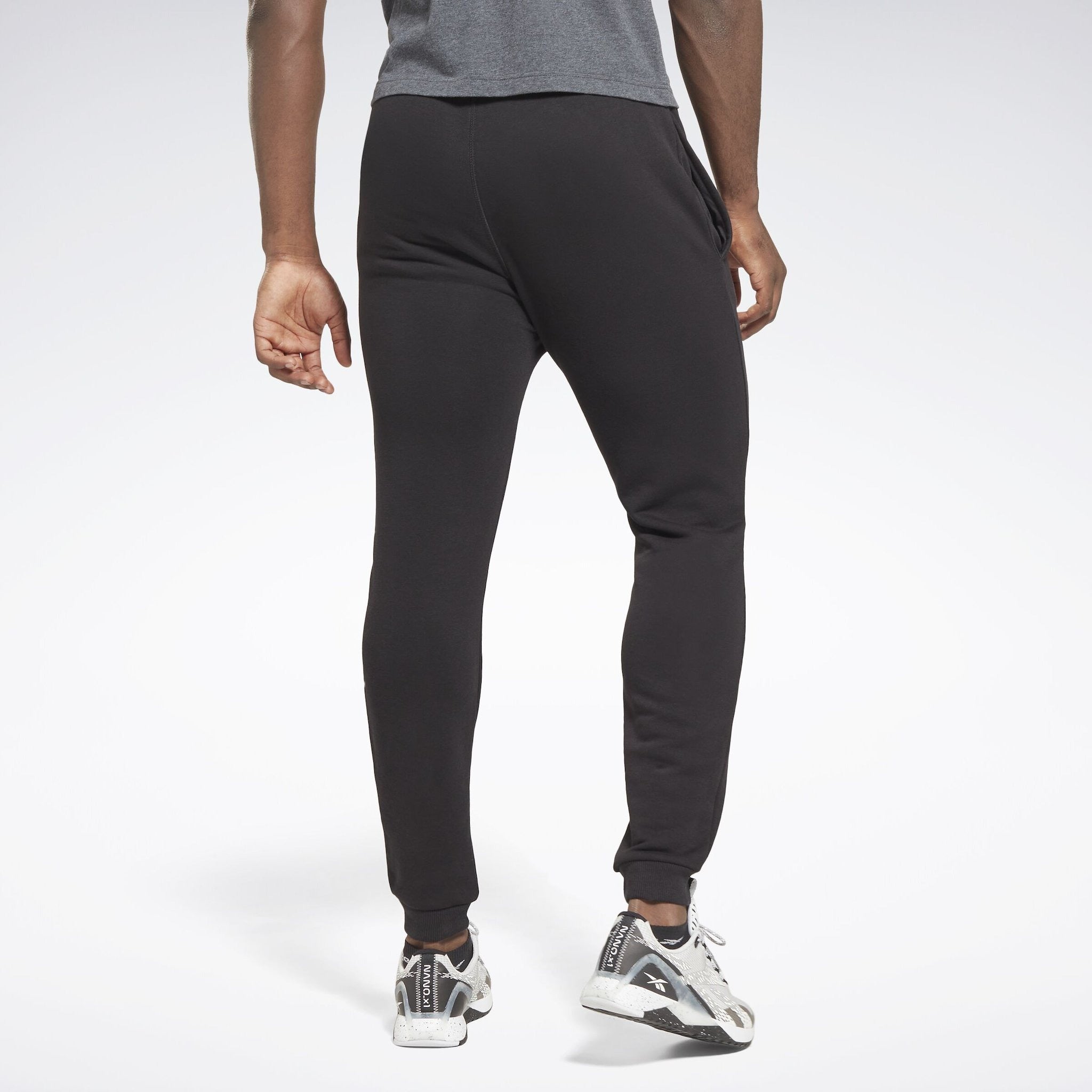 Ri Small Logo Ft Jogger Pants for Men - Black/White/Vector Red - Comfortable Athletic Joggers for Running, Gym & Casual Wear