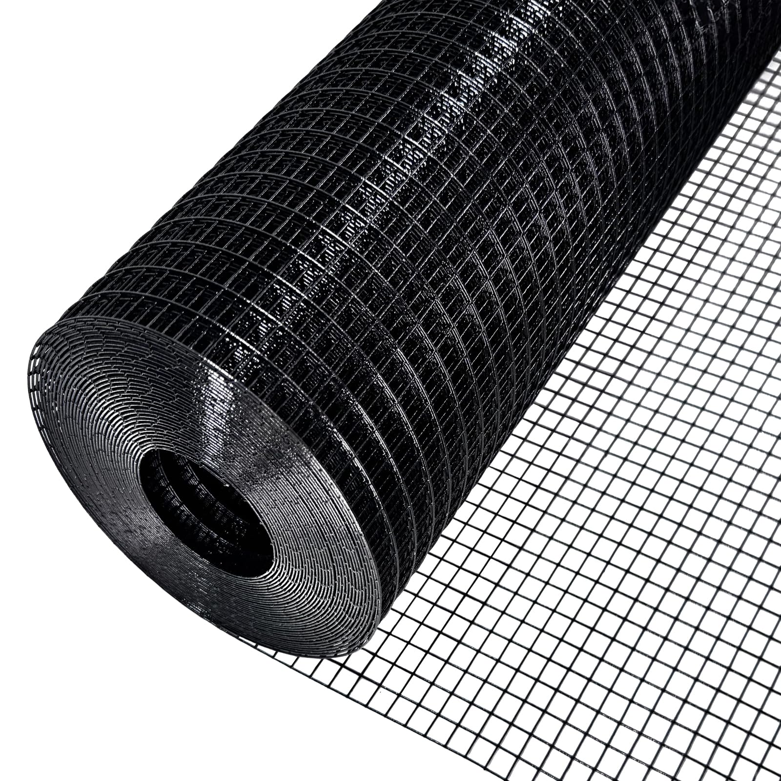Black Vinyl Coated 1/2 Inch 19 Gauge Hardware Cloth - 36