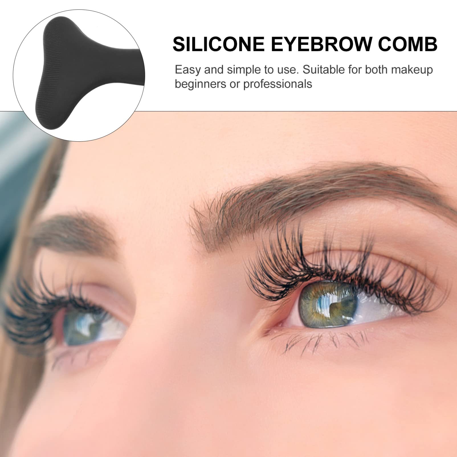 LALAFINA 6Pcs Professional Eyebrow Brush Set - Soft Silicone Bristles for Precise Grooming & Shaping - Perfect for Long Eyebrows - Makeup Tools Kit for Women & Beauty Enthusiasts (Great for Daily Makeup, Salon Use & Travel)