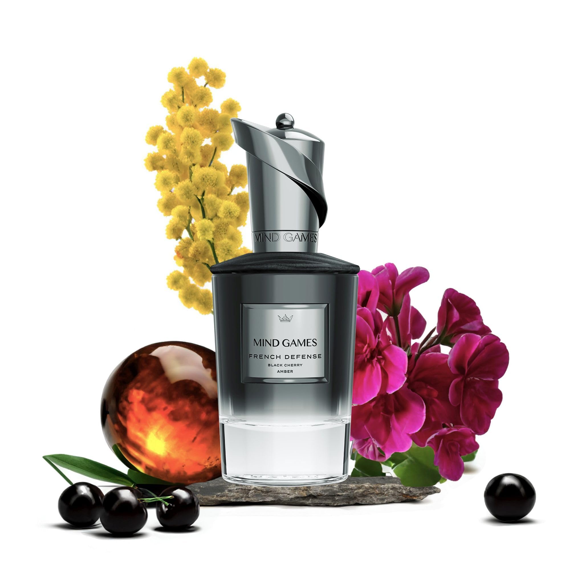 Luxury French Defense Perfume for Women & Men - Cherry, Chamomile, Amber & Cedarwood Extrait de Parfum - Fruity Velvety Scent - 100mL/3.4oz - Perfect for Date Night, Office & Special Occasions