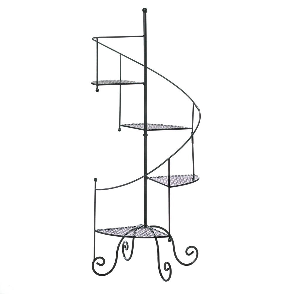 Modern Wooden Staircase Plant Stand - 3 Tier Indoor/Outdoor Flower Shelf for Home Decor, Living Room, Balcony, Garden | Space Saving Vertical Planter Display