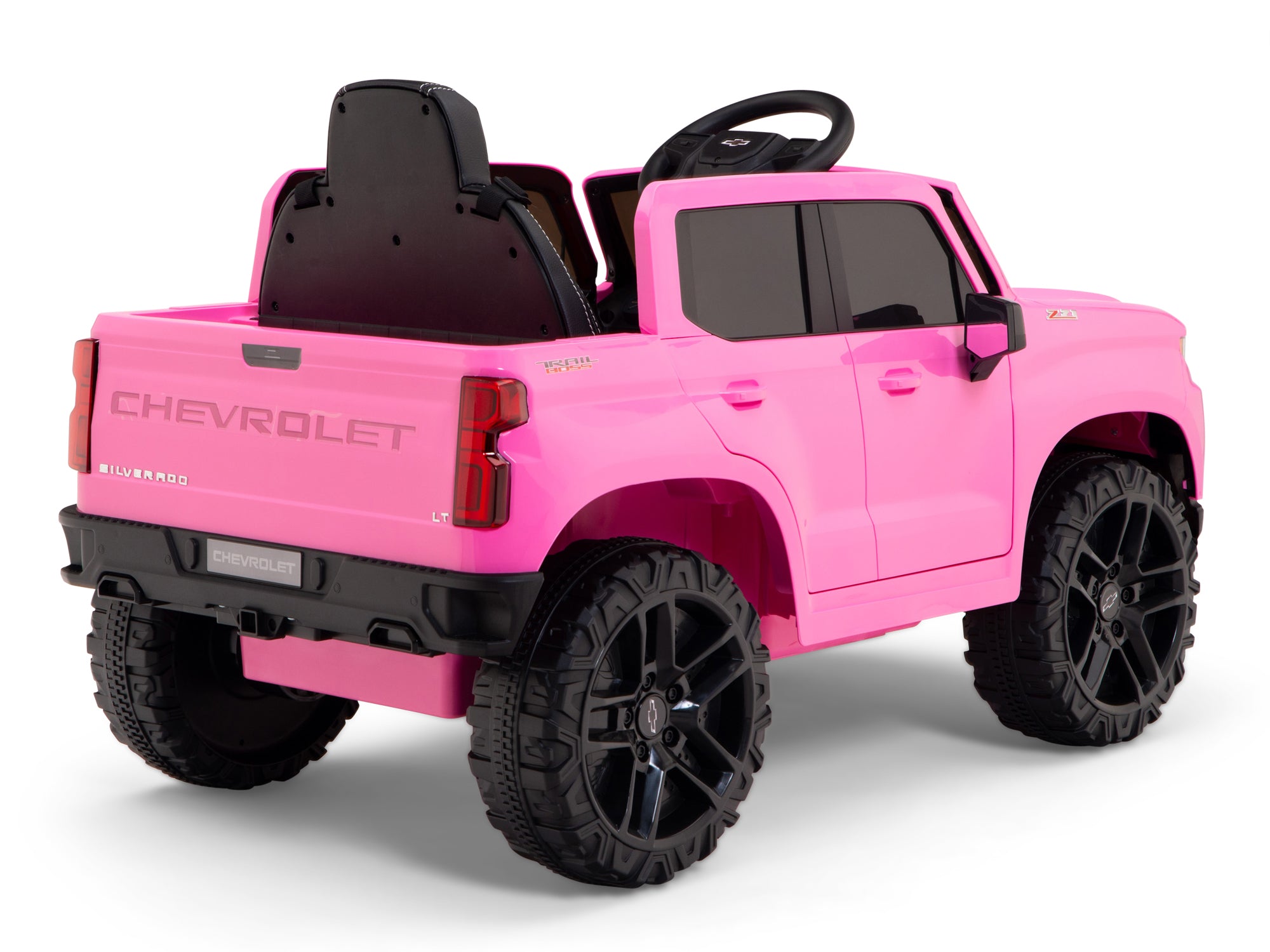 12V Chevrolet Silverado Kids Ride On Truck with Remote Control - Pink Electric Toy Car for Boys & Girls, Perfect for Birthday Gifts & Outdoor Play