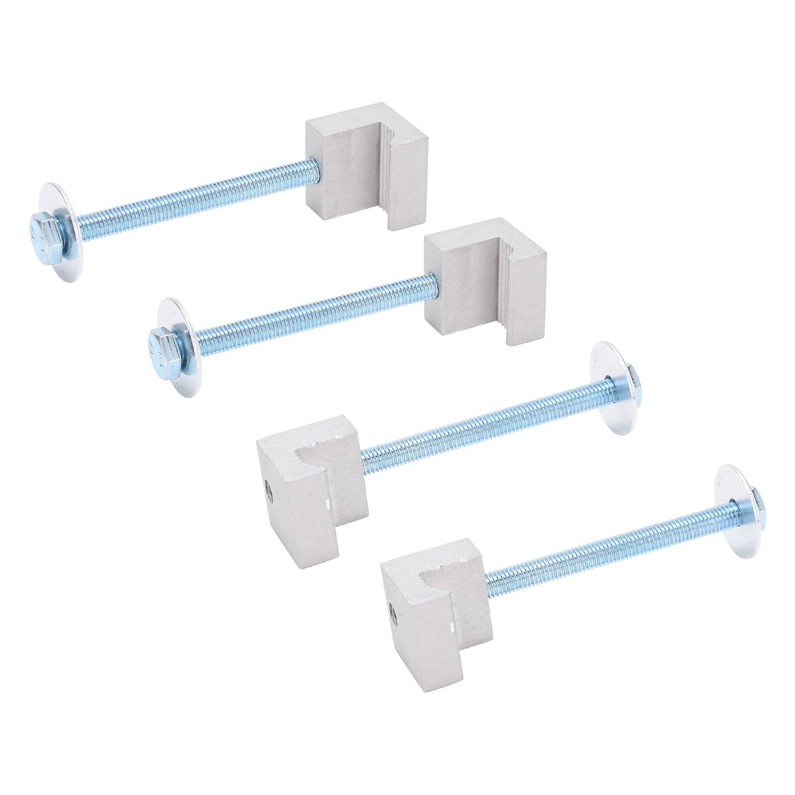 4PCS Aluminum Alloy J Hook Tool Box Tie Downs - Heavy Duty Truck Tool Box Mounting Kit for Pickup & Crossover Vehicles | Secure Storage for Tools, Equipment & Cargo During Transport