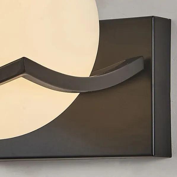Modern Wave Shaped Glass Ball Wall Lights - Elegant LED Sconce Lighting for Bedroom, Living Room & Hallway Decor