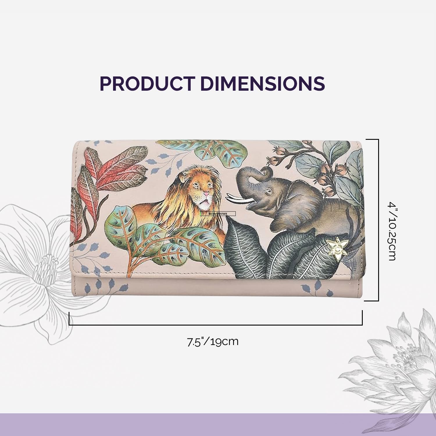 Anuschka Hand-Painted Genuine Leather RFID Blocking Wallet for Women - Stylish Accordion Flap Design - Perfect for Travel, Shopping & Everyday Use
