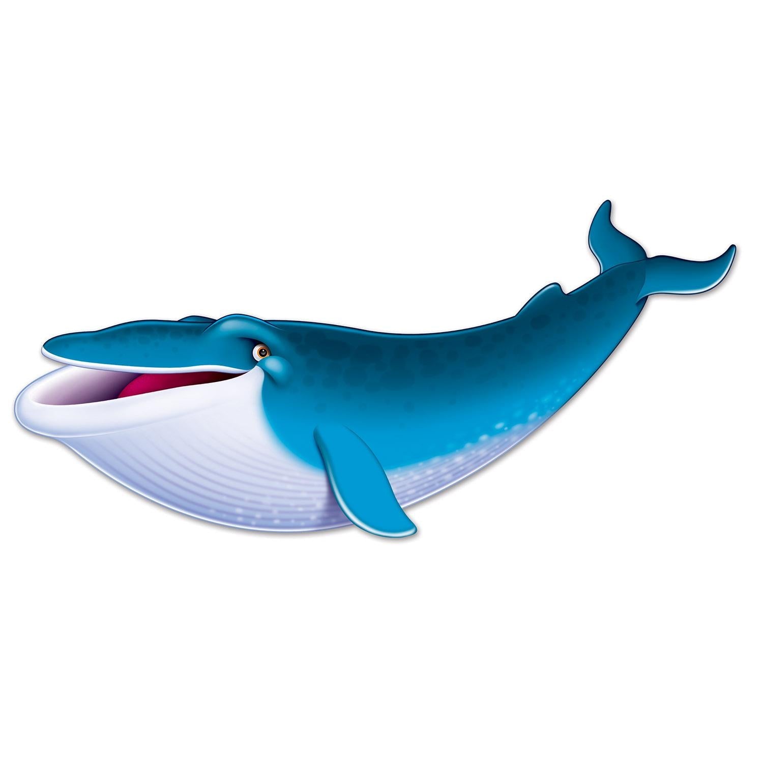 12 Pack Beistle Blue Whale Party Cutouts - Bulk Ocean Animal Decorations for Birthday, Baby Shower & Under the Sea Theme Parties