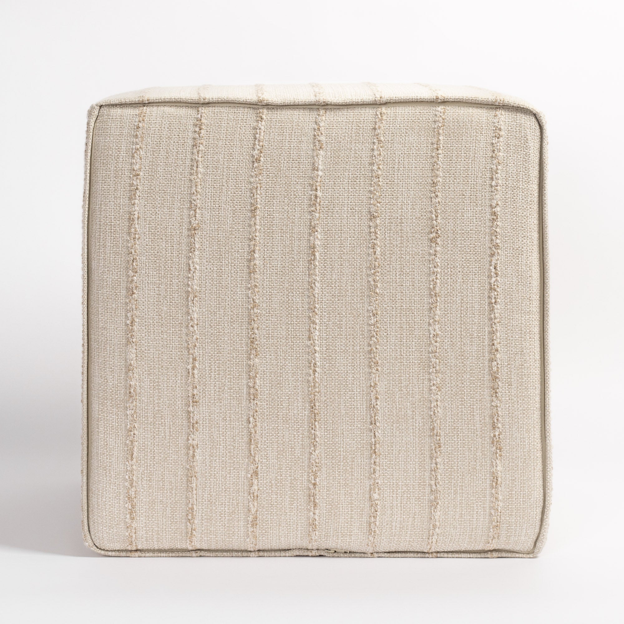 Handmade 16x16 Cube Ottoman with Raffia Weave - Stylish and Durable Footstool for Living Room, Bedroom, or Office Decor