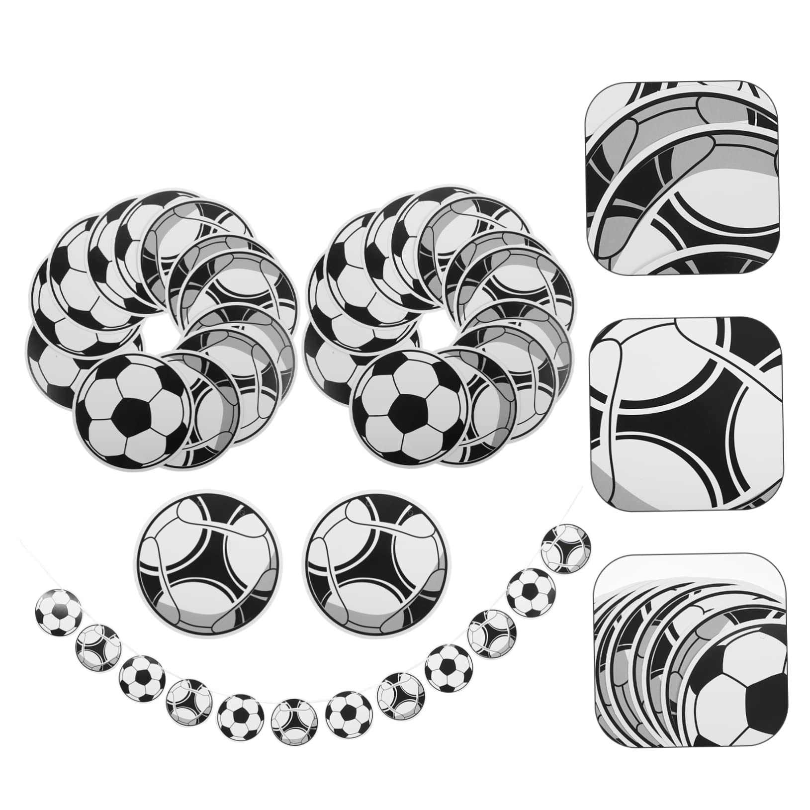 Abaodam 5 Sets Soccer Birthday Banner - 12 Soccer Flags Party Bunting Decorations for Sports Themed Party Supplies | Perfect for Kids Birthday, Team Celebration & Game Day Decor