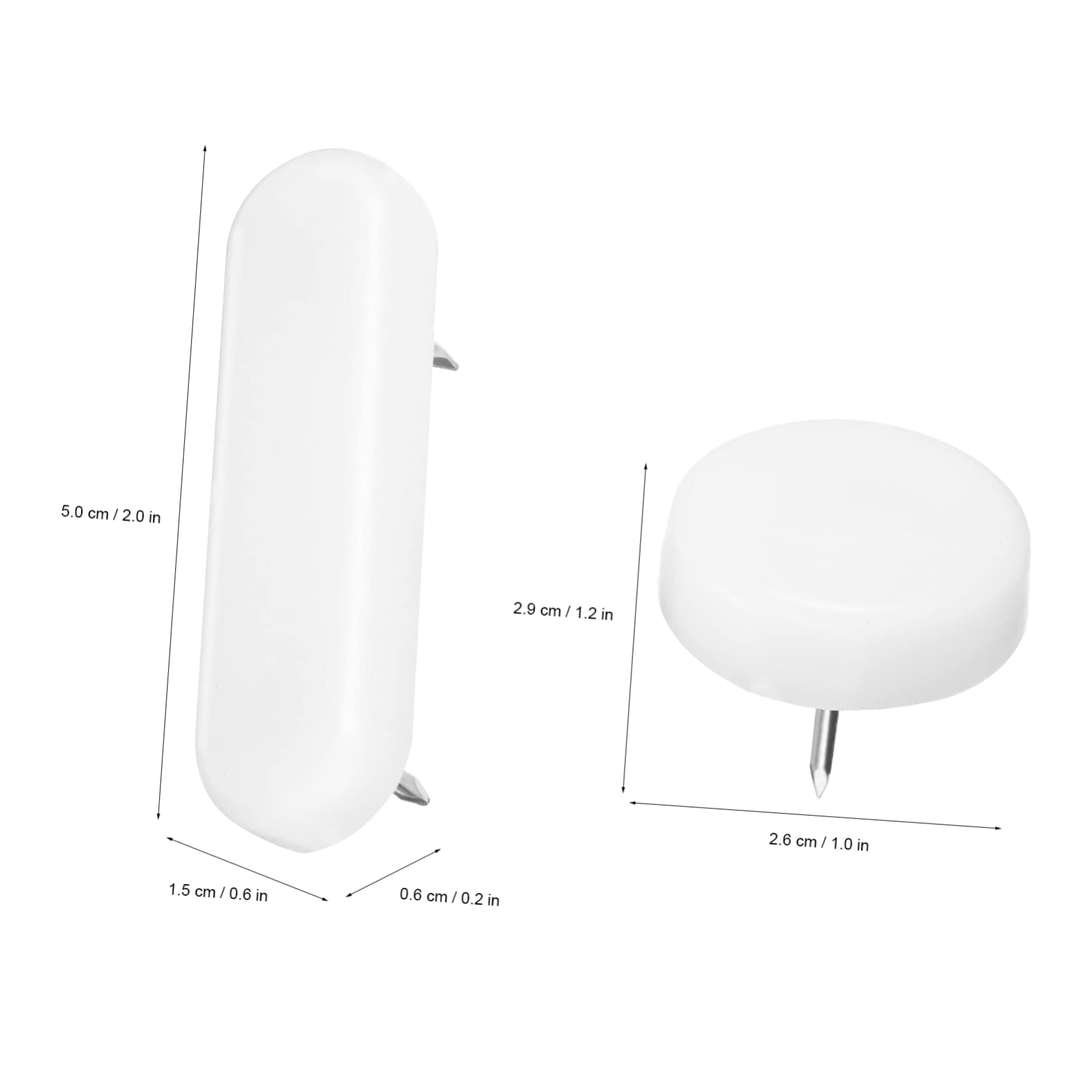 DOITOOL Nail Sliding Chair Fixing Accessories Kit - Double Head Needle Pins & Iron Sliding Rail for Stable Chair Repair - Perfect for Salon, Spa, and Home Nail Care Stations