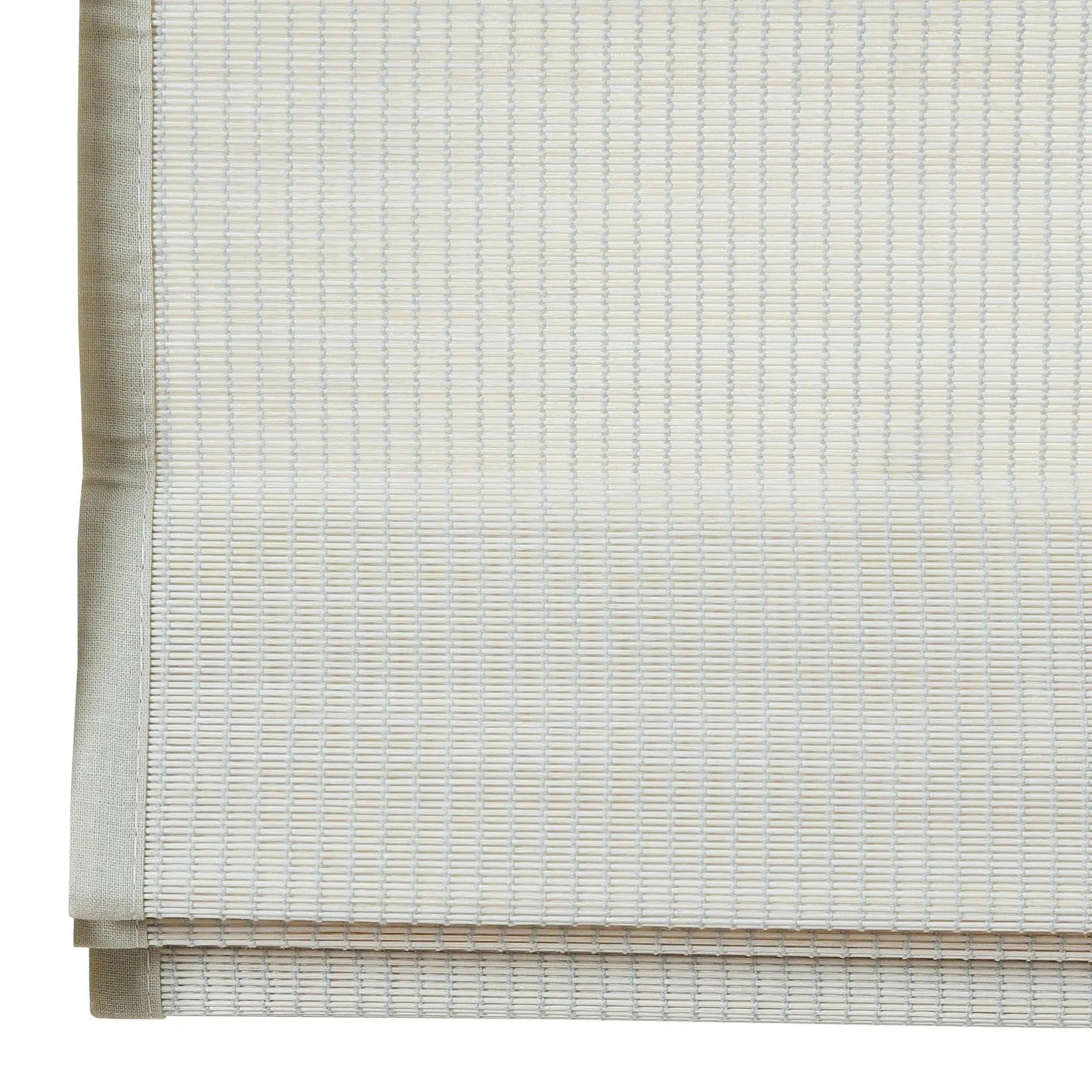 Sybil Bamboo Roman Shade - Natural Birch White Window Treatment for Living Room & Bedroom | Eco-Friendly Roller Blind for Home Decor