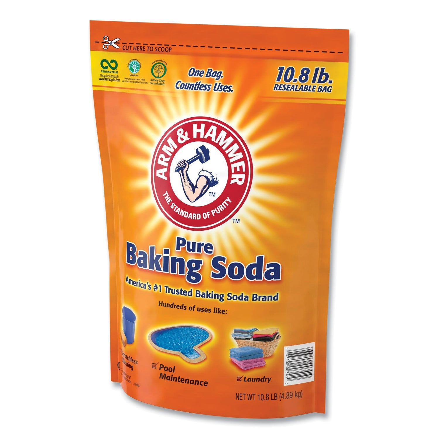 Arm & Hammer™ Baking Soda, 10.8 lb Bulk Bag (4-Pack) – Perfect for Baking, Cleaning, Deodorizing & Household Uses