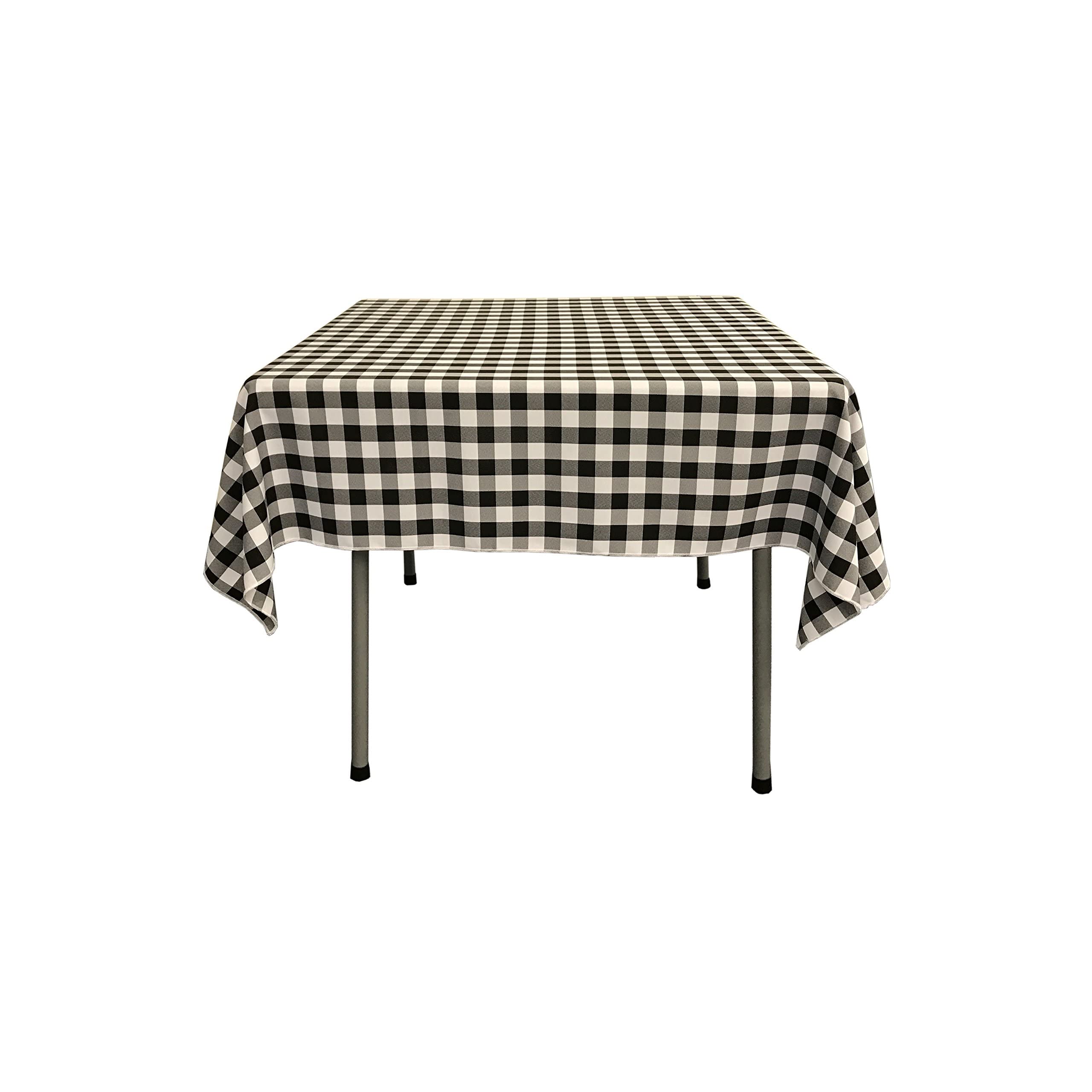 LA Linen Gingham Checkered Tablecloth 58