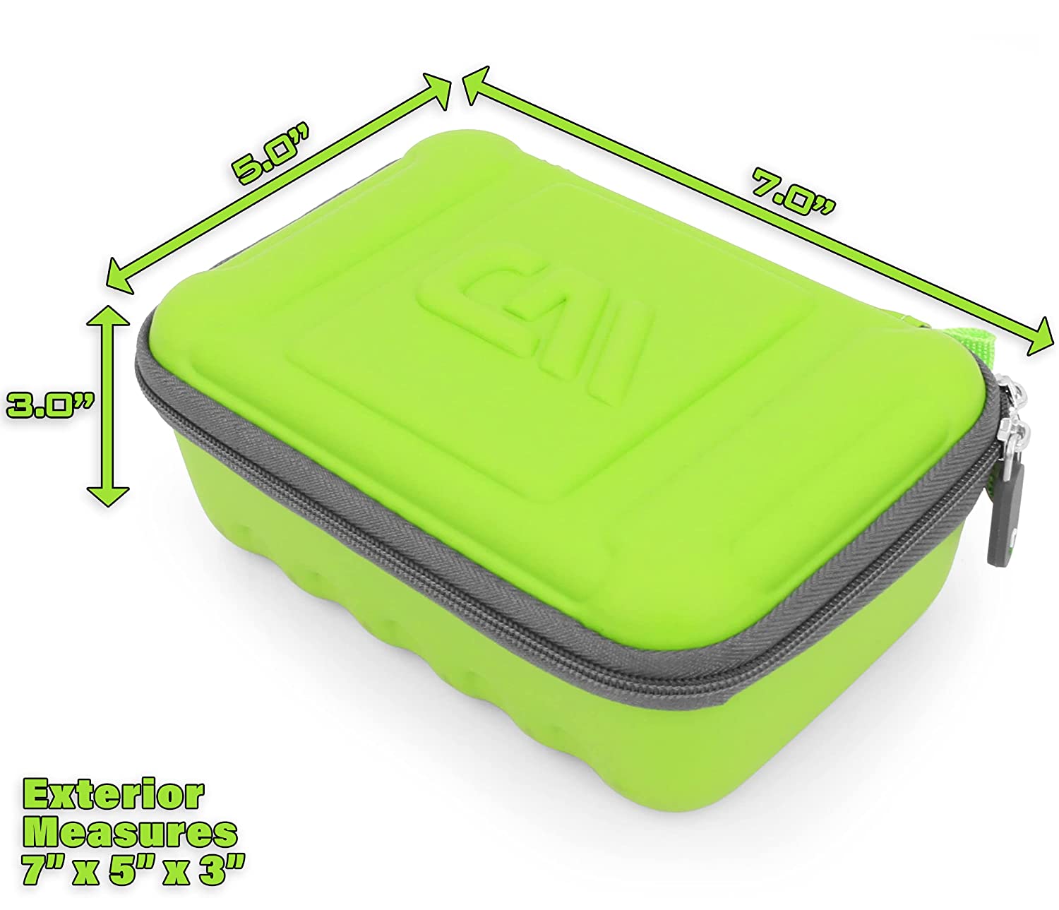 CASEMATIX Green Clipper Blade Holder for 12 Blades - Protective Storage Case with Barber Blade Foam Insert & Hard Shell | Professional Hair Clipper Organizer for Salon, Barbershop & Home Use