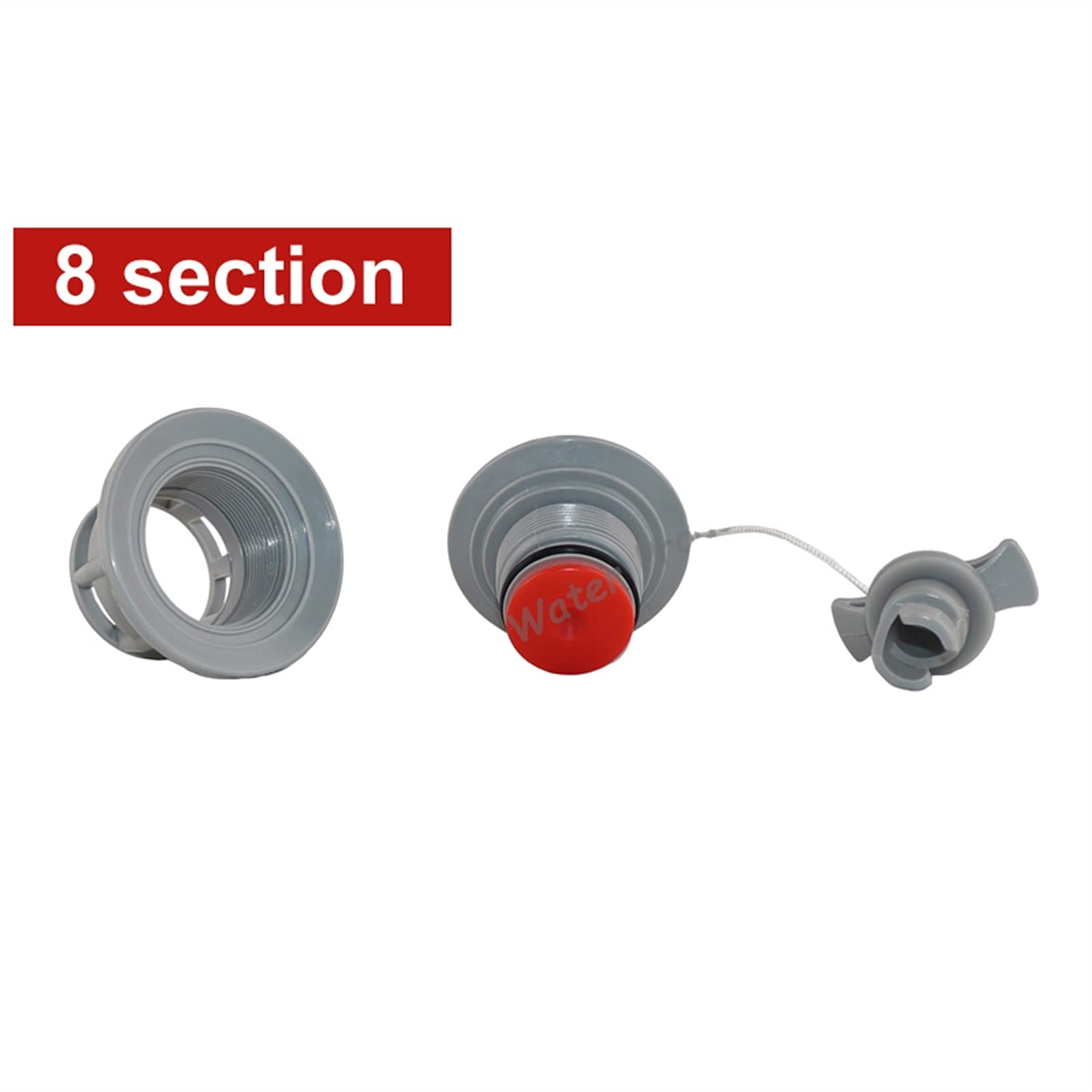8 Section PVC Inflatable Kayak Air Valve Screw - Boston Valve Replacement for Fishing Boats, Rubber Rafts & Inflatable Watercraft - Secure Air Lock System with Valve Spanner (Ideal for Kayaking, Fishing & Water Sports Accessories)