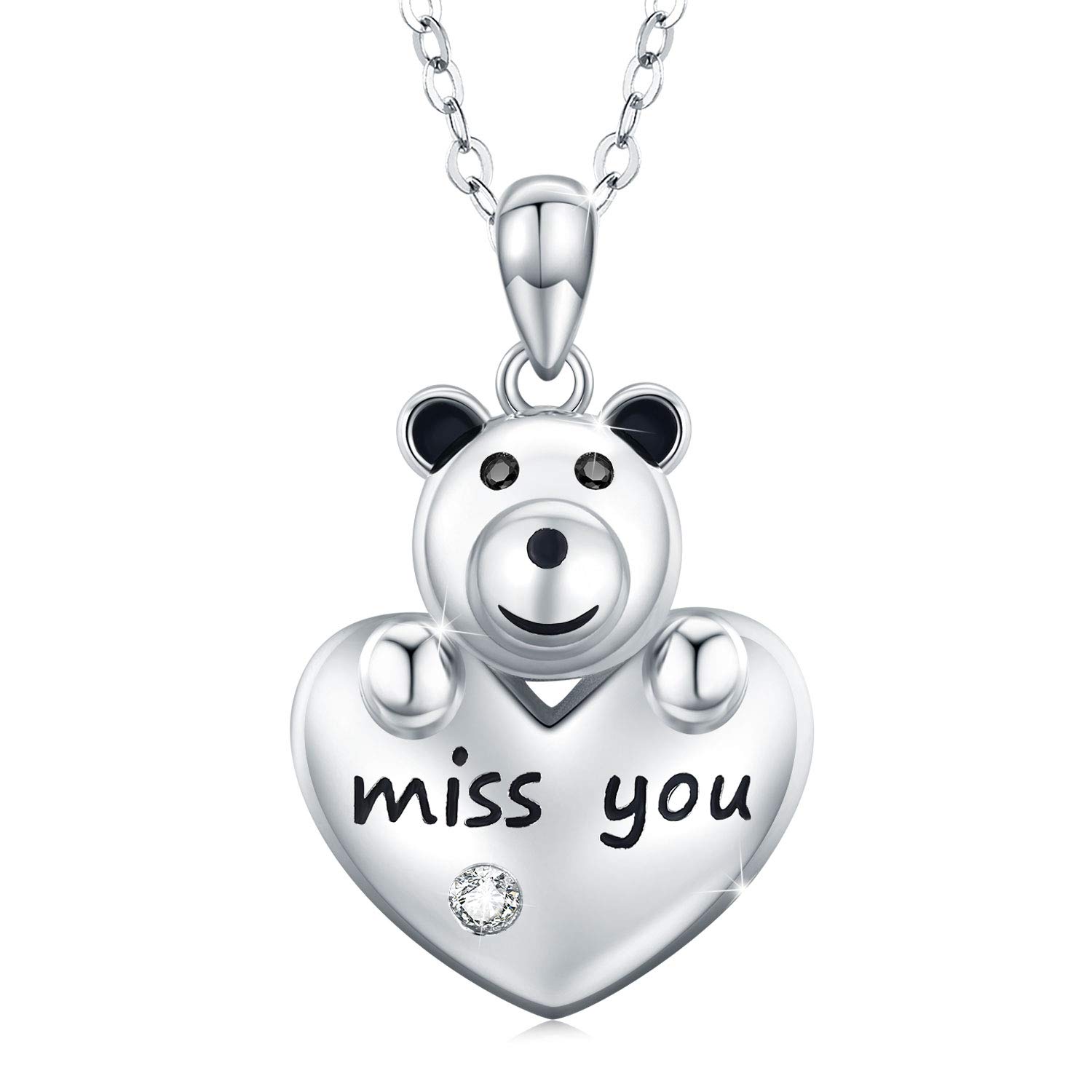 CUOKA MIRACLE Rose Flower Necklace - S925 Sterling Silver Heart Pendant with Romantic Double Hearts - Perfect Gift for Wife, Girlfriend, Anniversary & Valentine's Day - Elegant Jewelry for Women's Everyday Wear & Special Occasions
