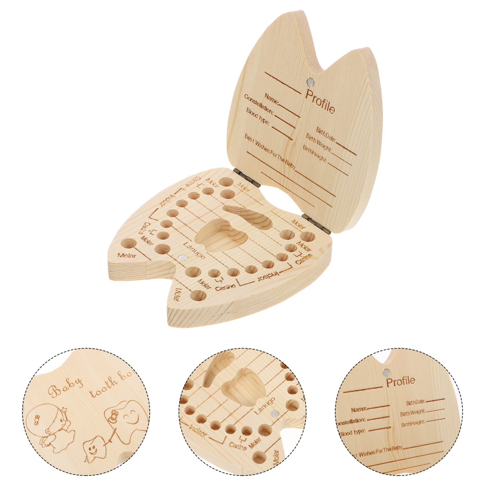 Toddmomy Kids Tooth Keepsake Box - Baby Tooth Holder for Lost Teeth, Memory Box for Children's First Teeth - Perfect for Tooth Fairy Gifts and Childhood Memorabilia Storage