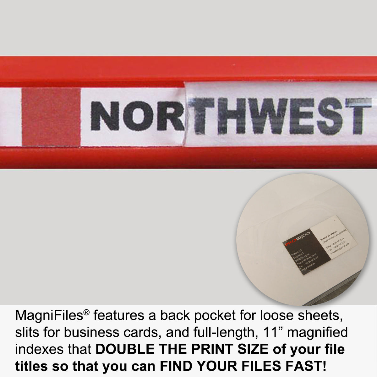 Ultimate Office MagniFile™ Clear Report Covers with 11 Magnified Sliding Bars - Binds & Indexes 65-Page Presentations - Crystal Clear Covers with Back Pocket for Loose Sheets & Business Cards (5-Pack) - Perfect for Professional Reports, Presentations & Document Organization