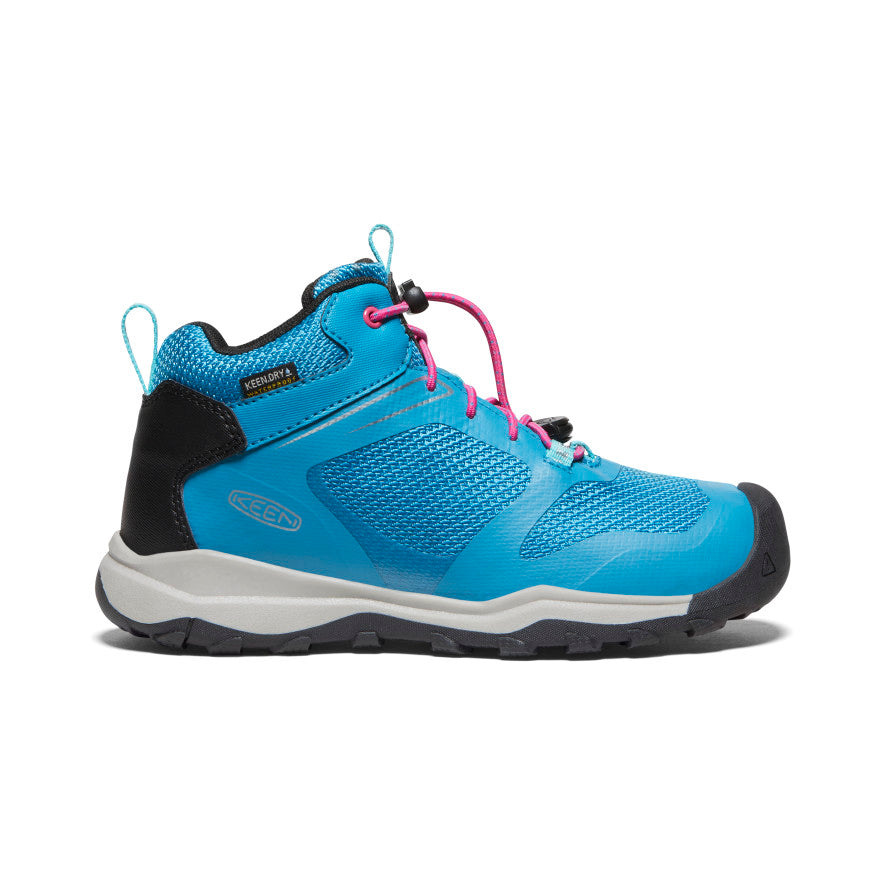 Waterproof Big Kids' Hiking Boots - Fjord Blue & Fuchsia Purple | Outdoor Adventure, Rainy Day & Winter Wear for Boys & Girls