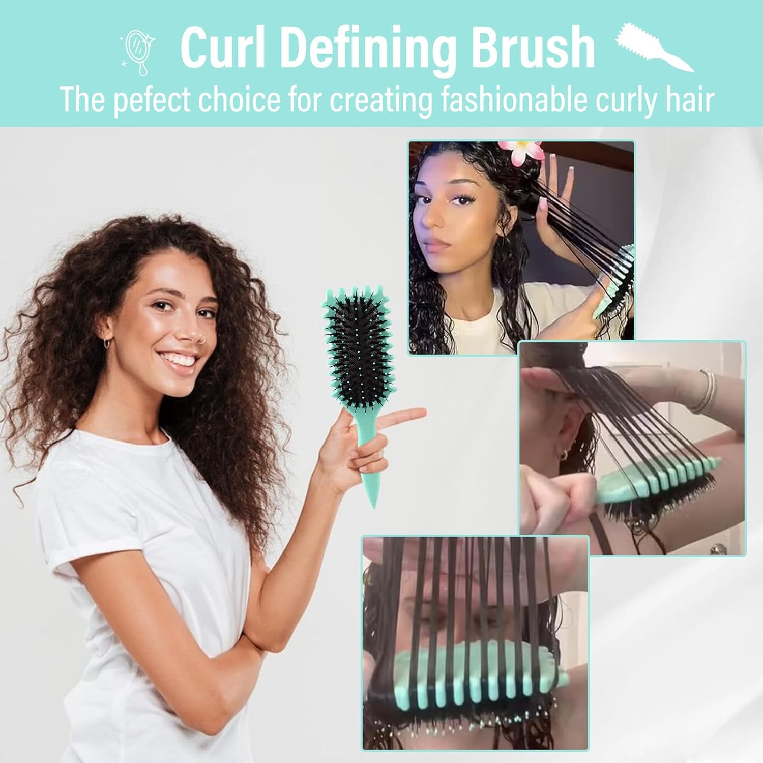 Best Hair Brush for Women & Men - Detangling Paddle Brush for Curly, Straight, Long & Short Hair - Flexible Hair Comb for Smooth Styling - Perfect for Daily Use, Travel & Salon Styling