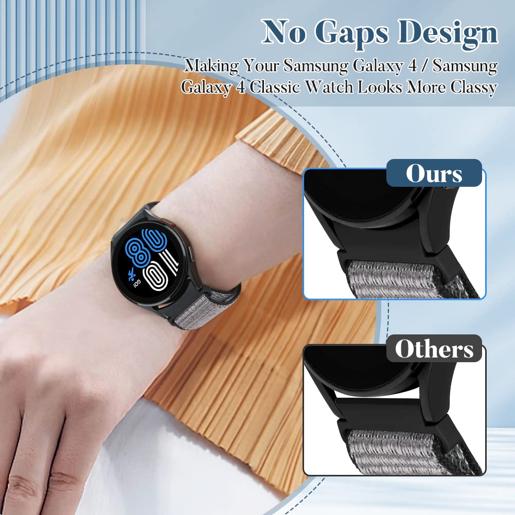 Galaxy Watch 6/5/4 Bands - No Gap Sport Loop Strap for Active Lifestyles