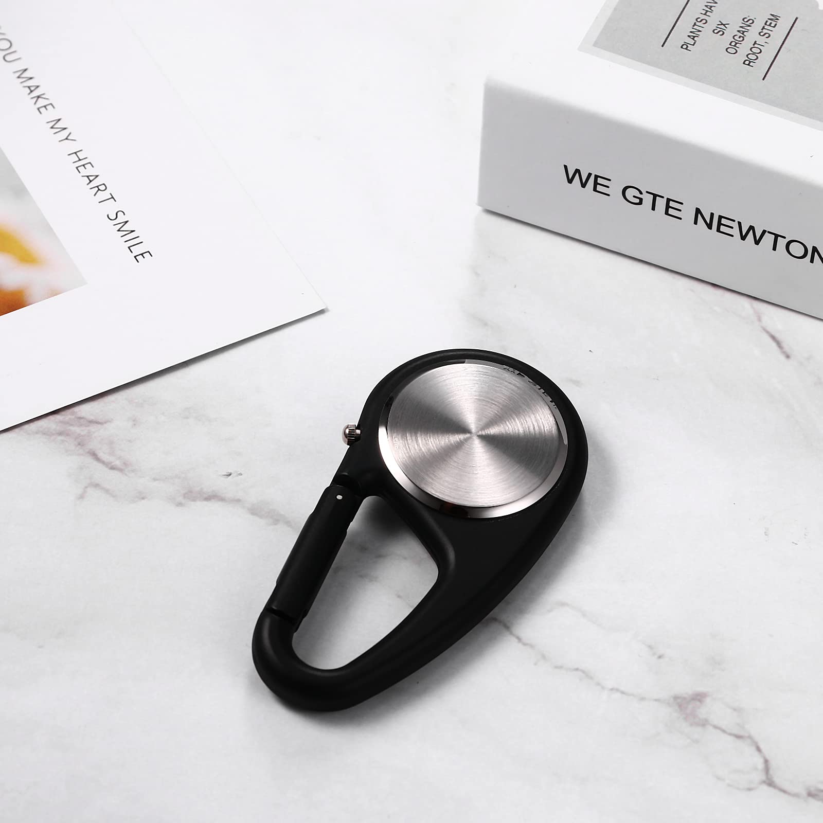 Clip on Watch Carabiner - Glow in The Dark Waterproof Pocket Watch for Men & Women | Perfect for Doctors, Nurses, Hiking & Outdoor Activities | Novelty Fob Watch with Carabiner Clip