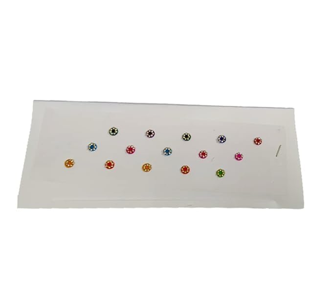 Dark Red Round Velvet Bindi Stickers - Kumkum Forehead Bindis for Women & Girls (15 Cards/Flips) - Perfect for Festivals, Weddings & Traditional Indian Makeup Looks