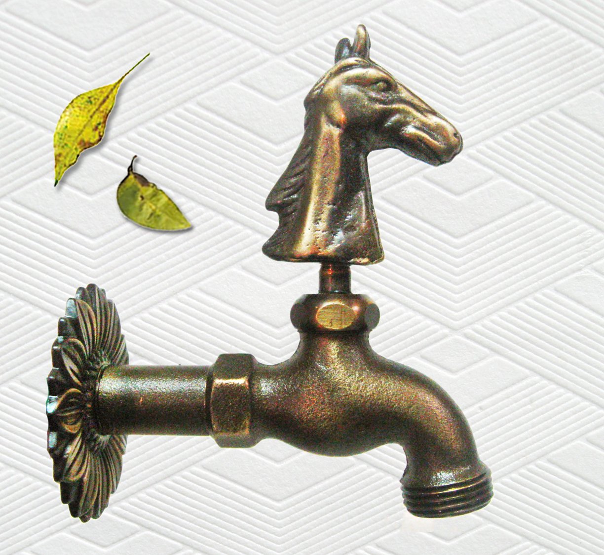Solid Brass Horse Faucet - Vintage Farmhouse Sink Faucet with Lever Handle - Perfect for Kitchen, Bathroom & Outdoor Use