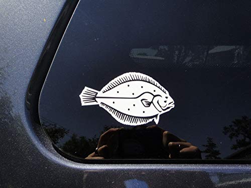 Flounder Fish Vinyl Car Sticker - Waterproof Decal for Laptop, Mirror & Windows - Perfect for Car Decoration, Laptop Personalization & Home Decor